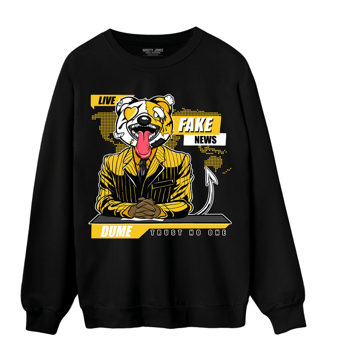 Yellow Ochre 6s Sweatshirt Match News Presenter BER - NastyJamz