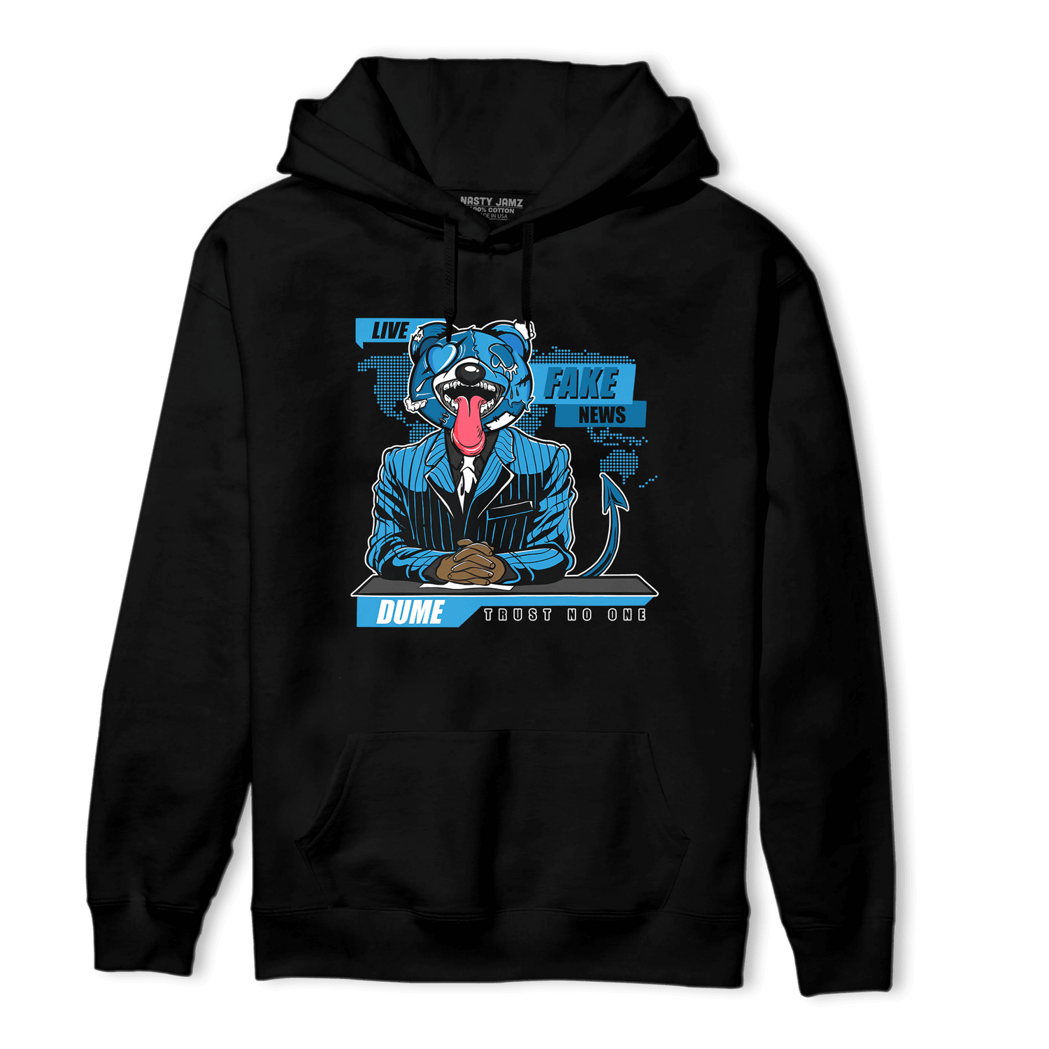 Powder Blue 9s Hoodie Match News Presenter BER - NastyJamz