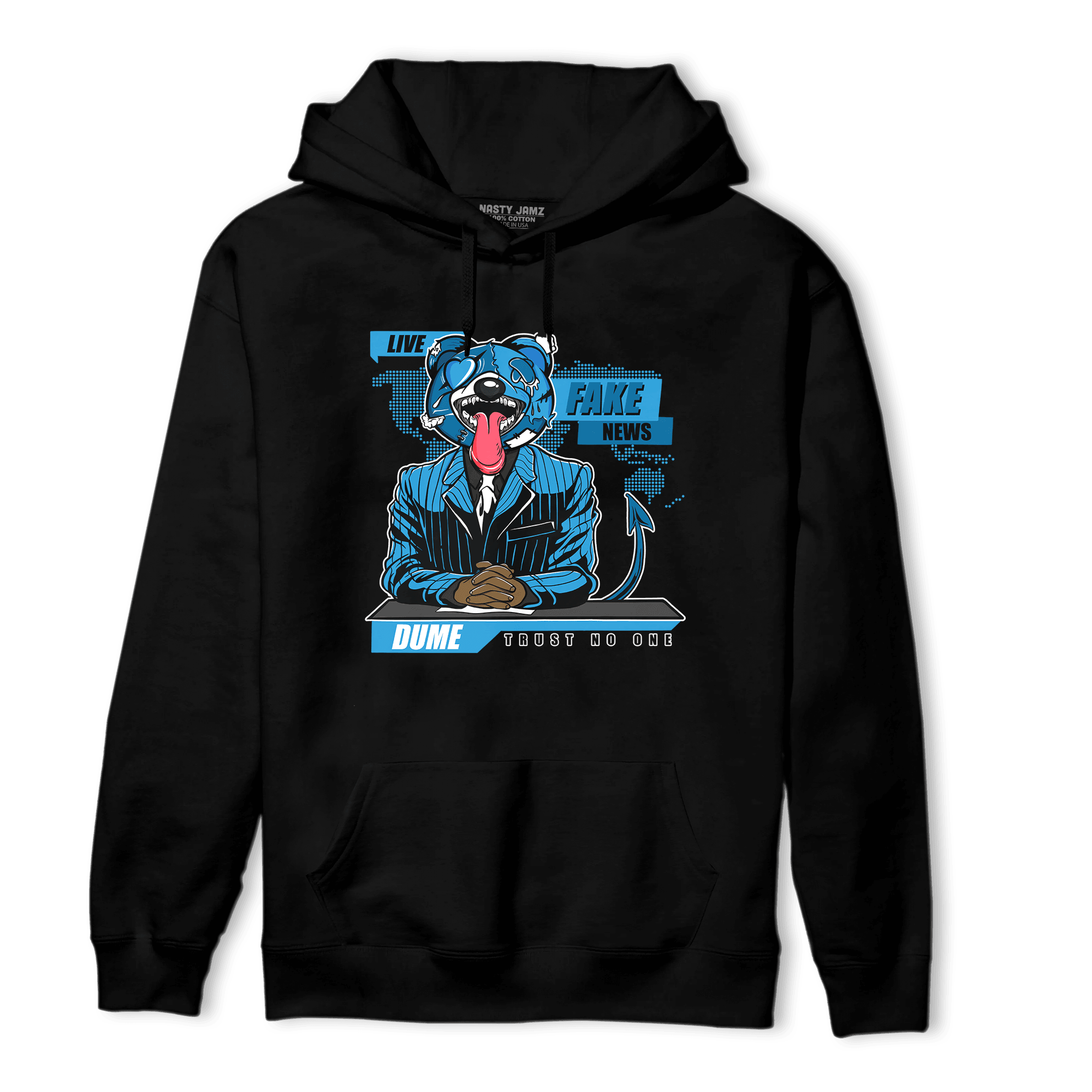 Powder Blue 9s Hoodie Match News Presenter BER - NastyJamz