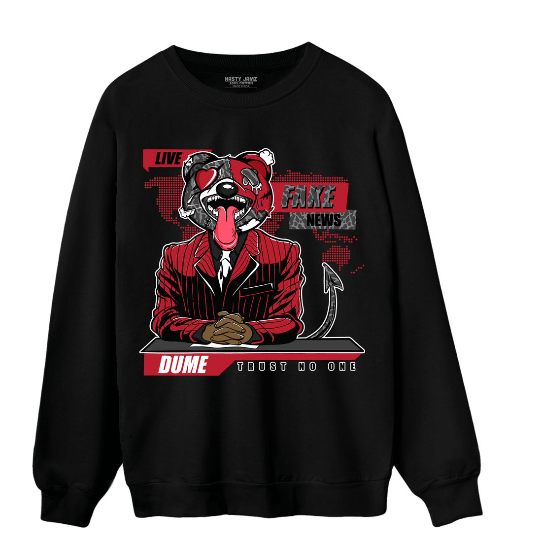 Spizike Low Bred Sweatshirt Match News Presenter BER - NastyJamz