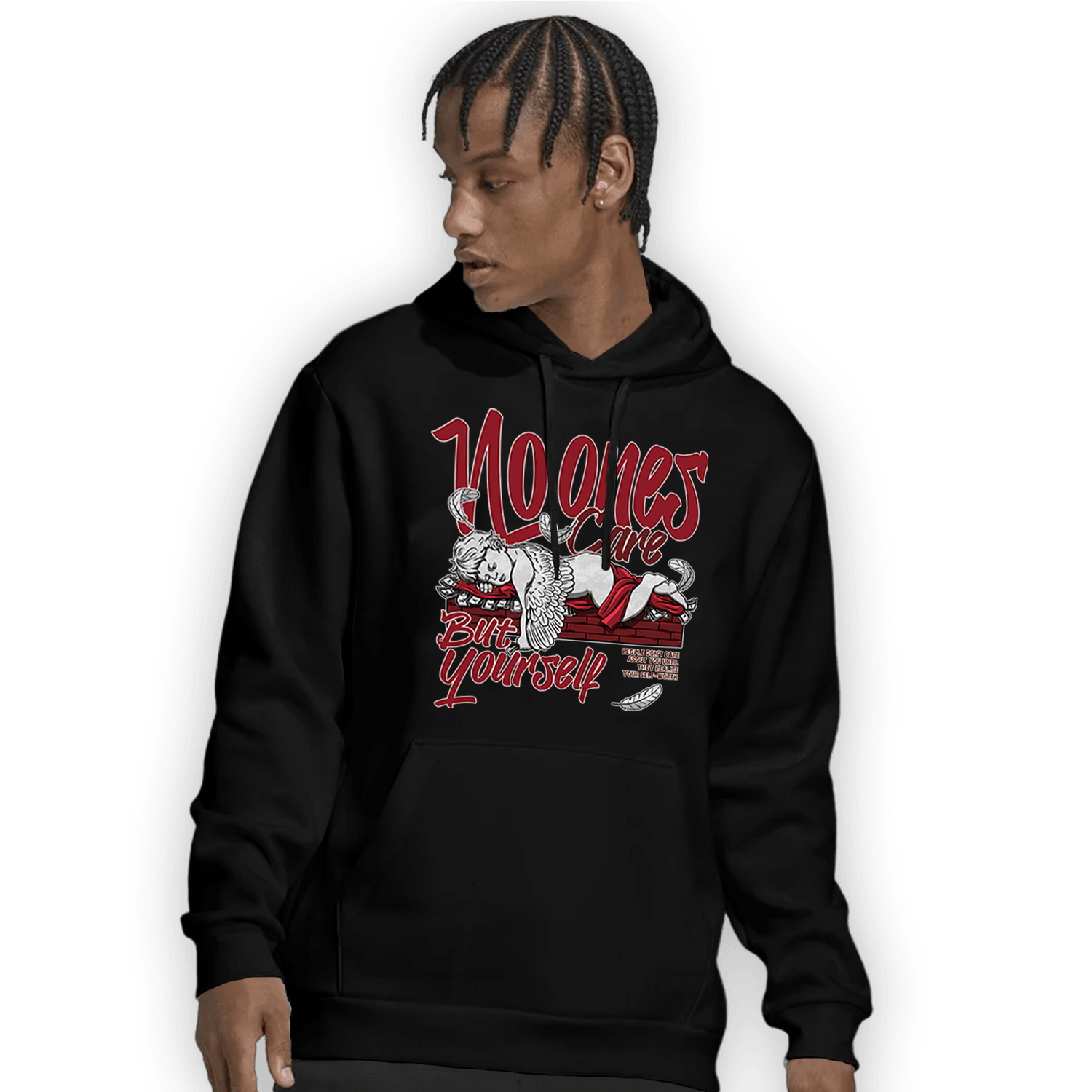 Cherry 12s Hoodie Match No Ones Care - NastyJamz
