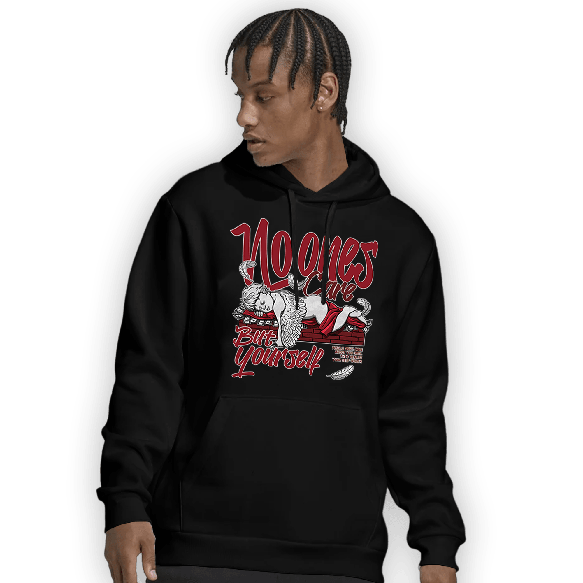 Cherry 12s Hoodie Match No Ones Care - NastyJamz