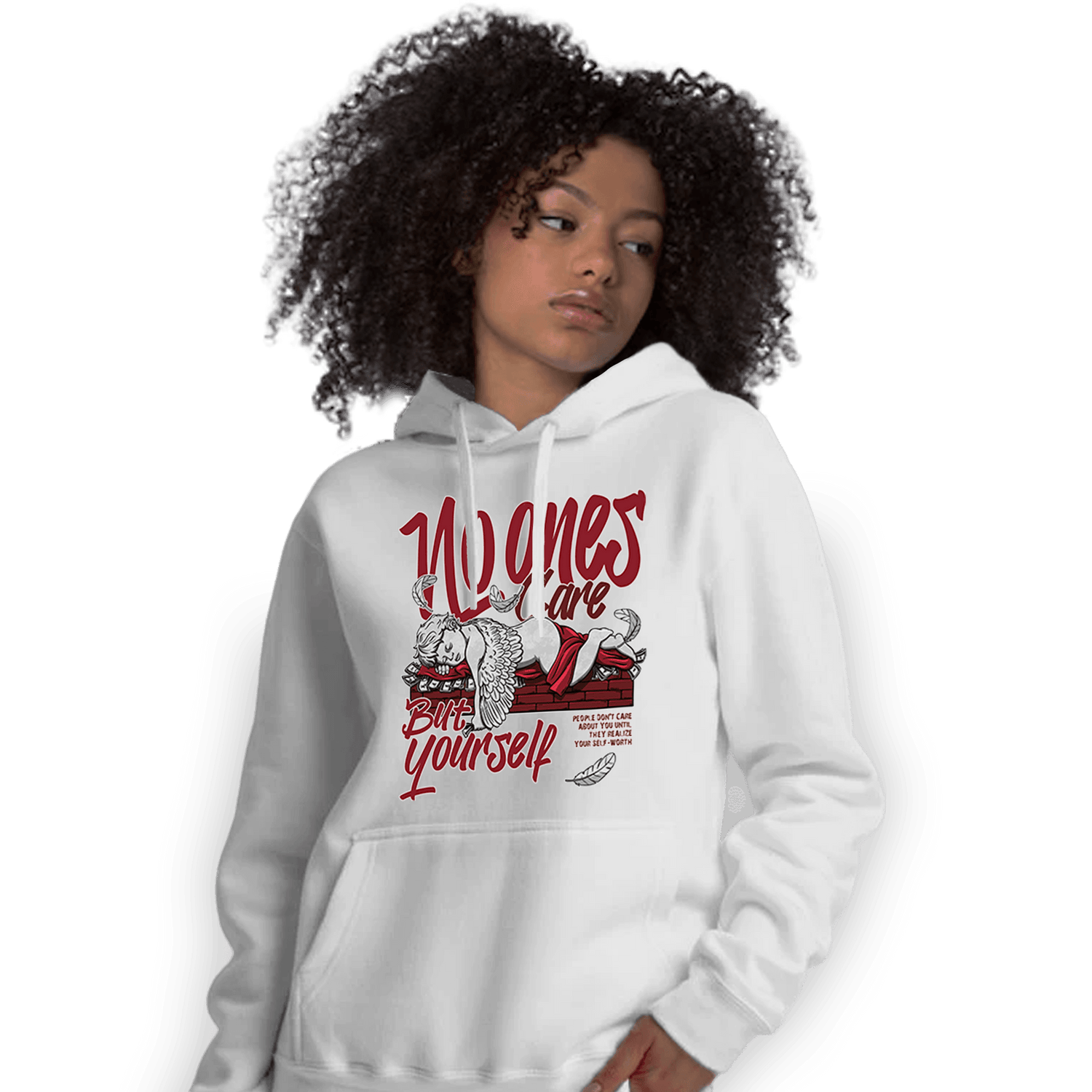 Cherry 12s Hoodie Match No Ones Care - NastyJamz