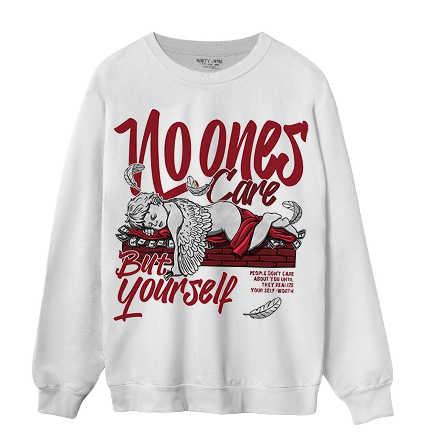 Cherry 12s Sweatshirt Match No Ones Care - NastyJamz