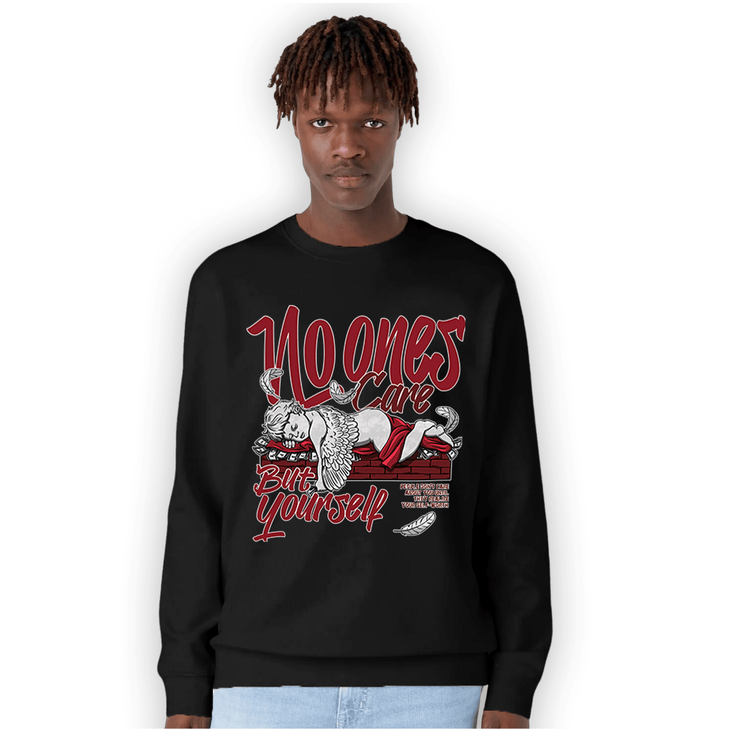 Cherry 12s Sweatshirt Match No Ones Care - NastyJamz