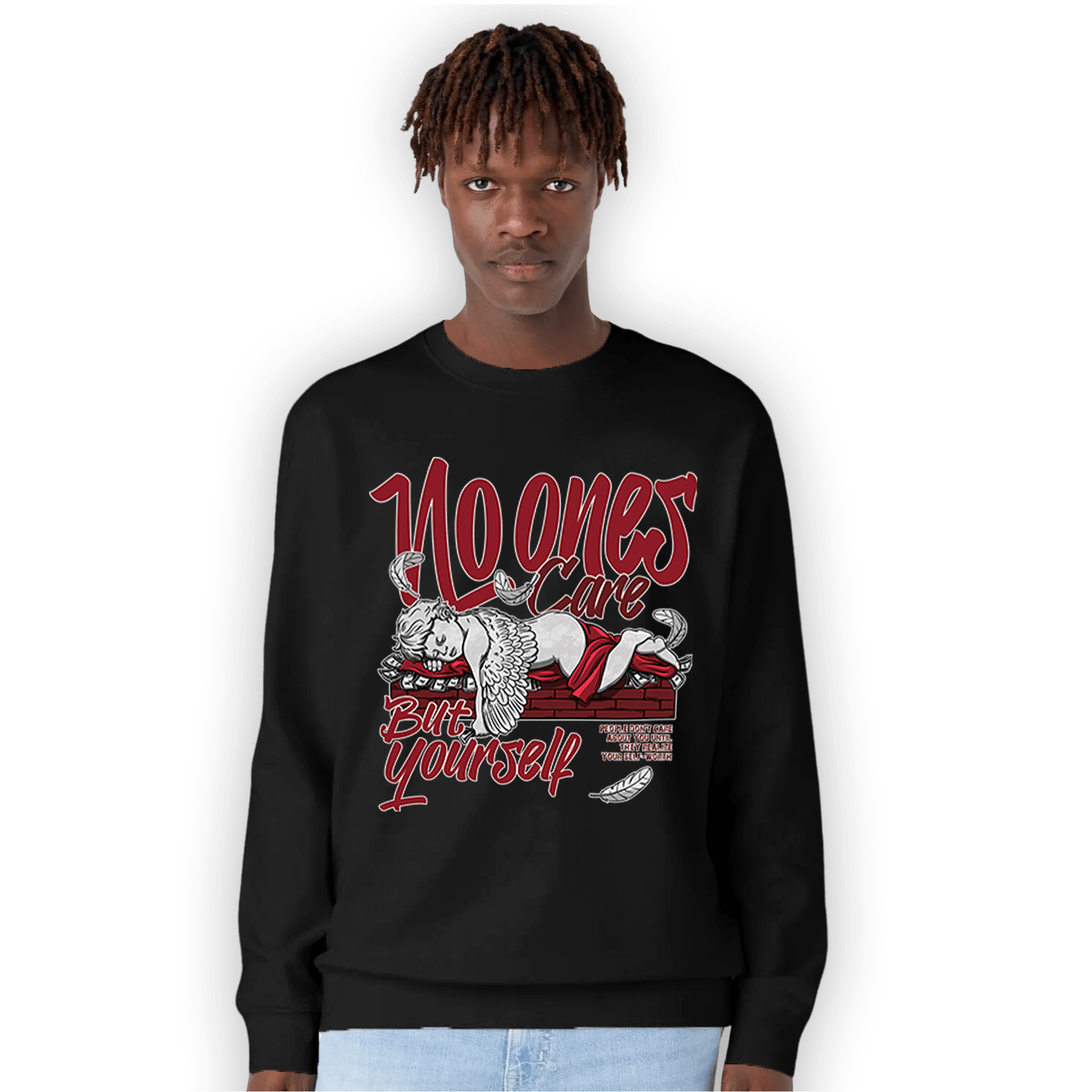 Cherry 12s Sweatshirt Match No Ones Care - NastyJamz