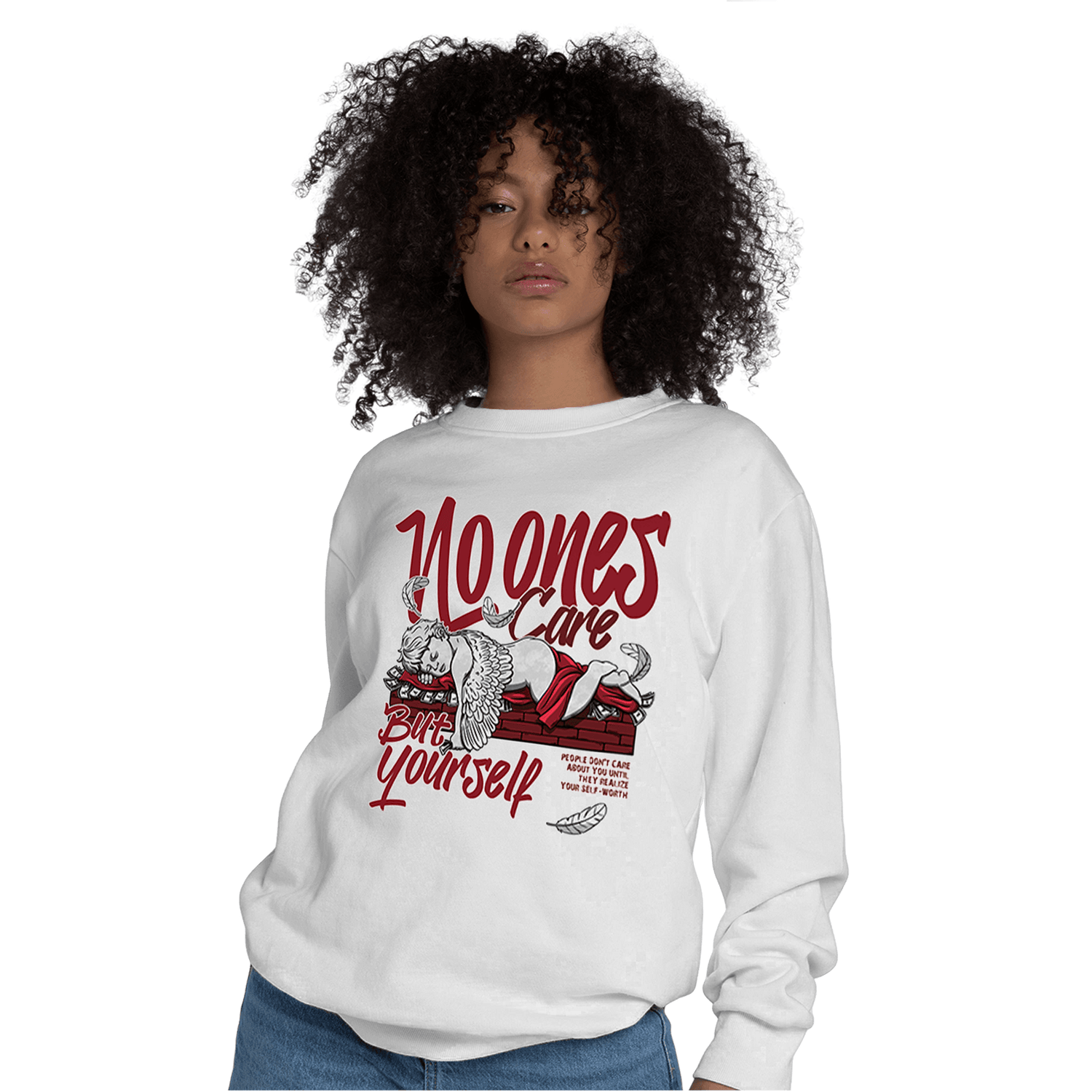 Cherry 12s Sweatshirt Match No Ones Care - NastyJamz