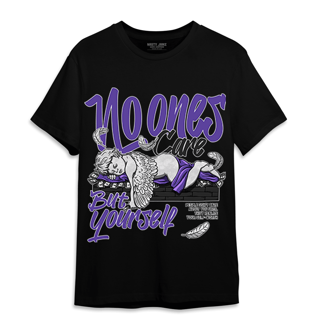 Field Purple 12s T Shirt Match No Ones Care - NastyJamz