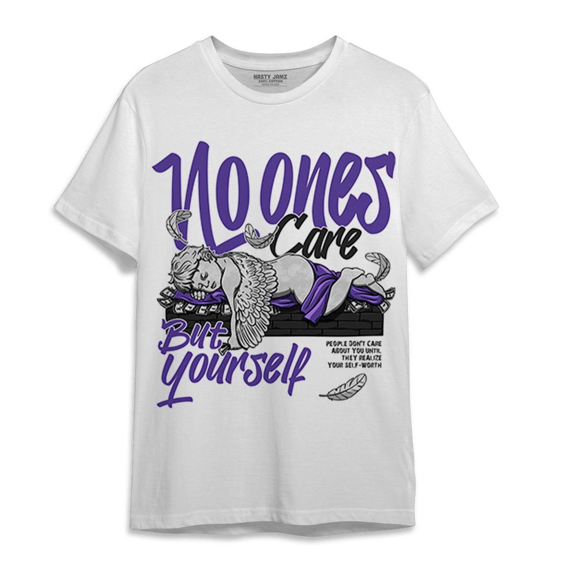 Field Purple 12s T Shirt Match No Ones Care - NastyJamz