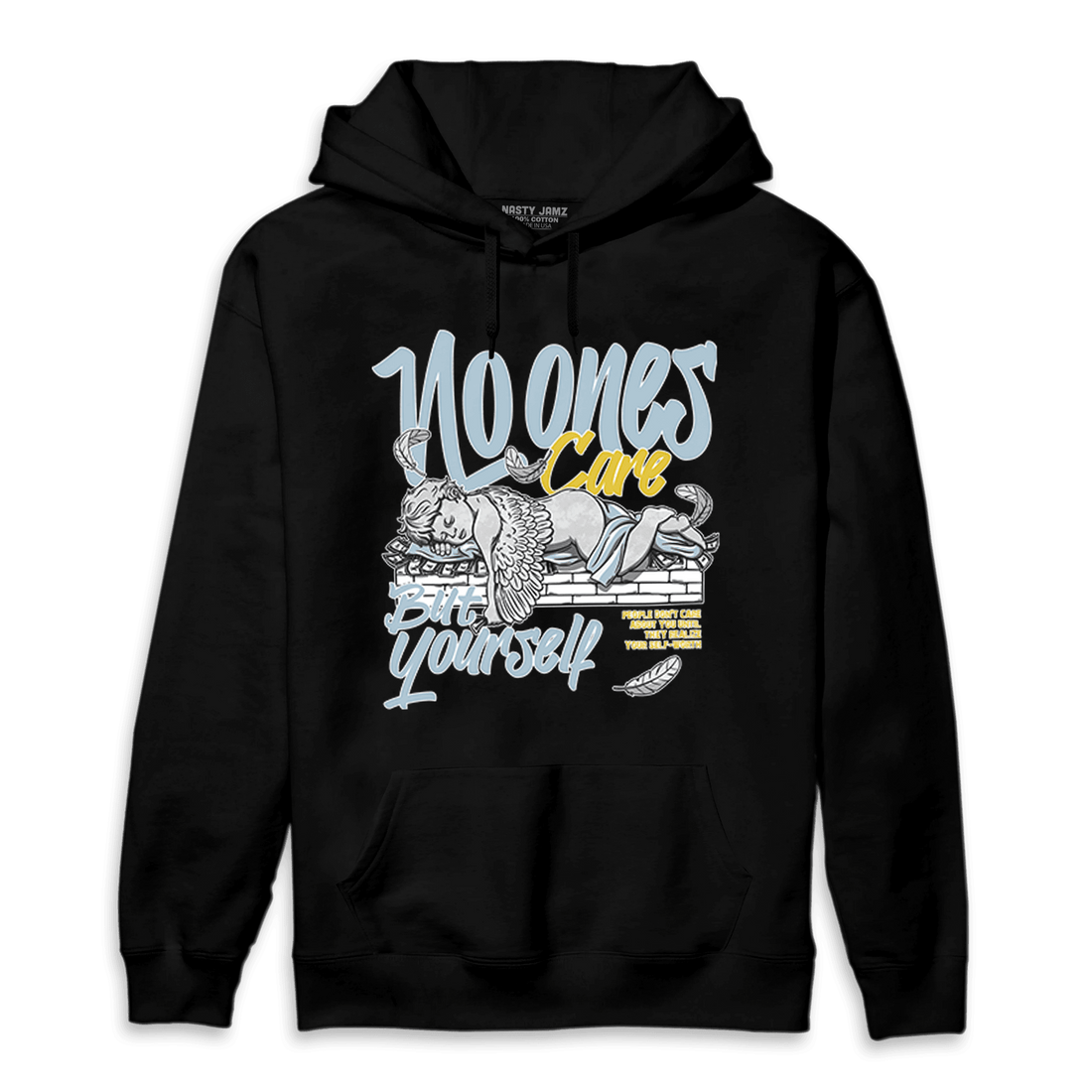Blue Grey 13s Hoodie Match No Ones Care - NastyJamz