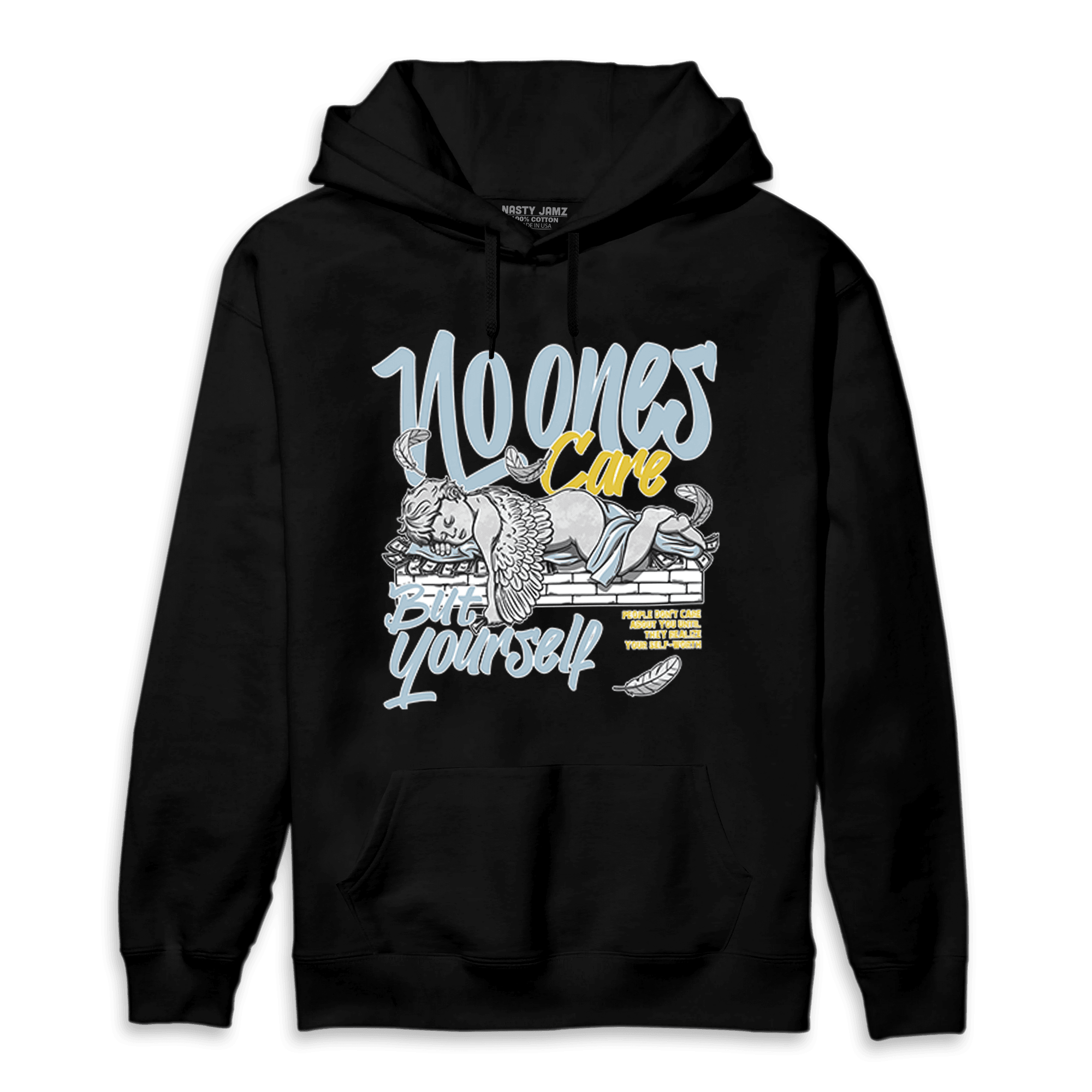 Blue Grey 13s Hoodie Match No Ones Care - NastyJamz