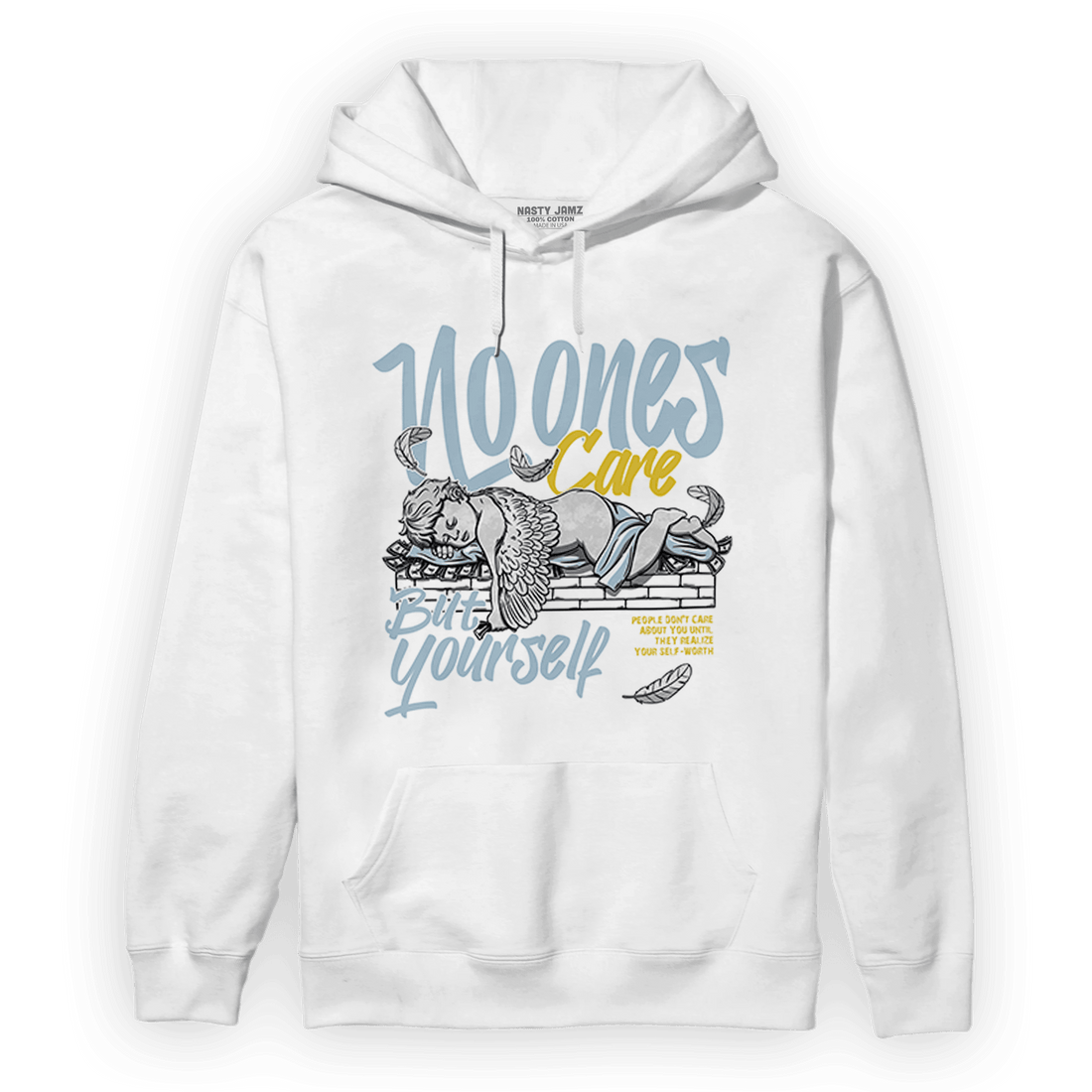 Blue Grey 13s Hoodie Match No Ones Care - NastyJamz