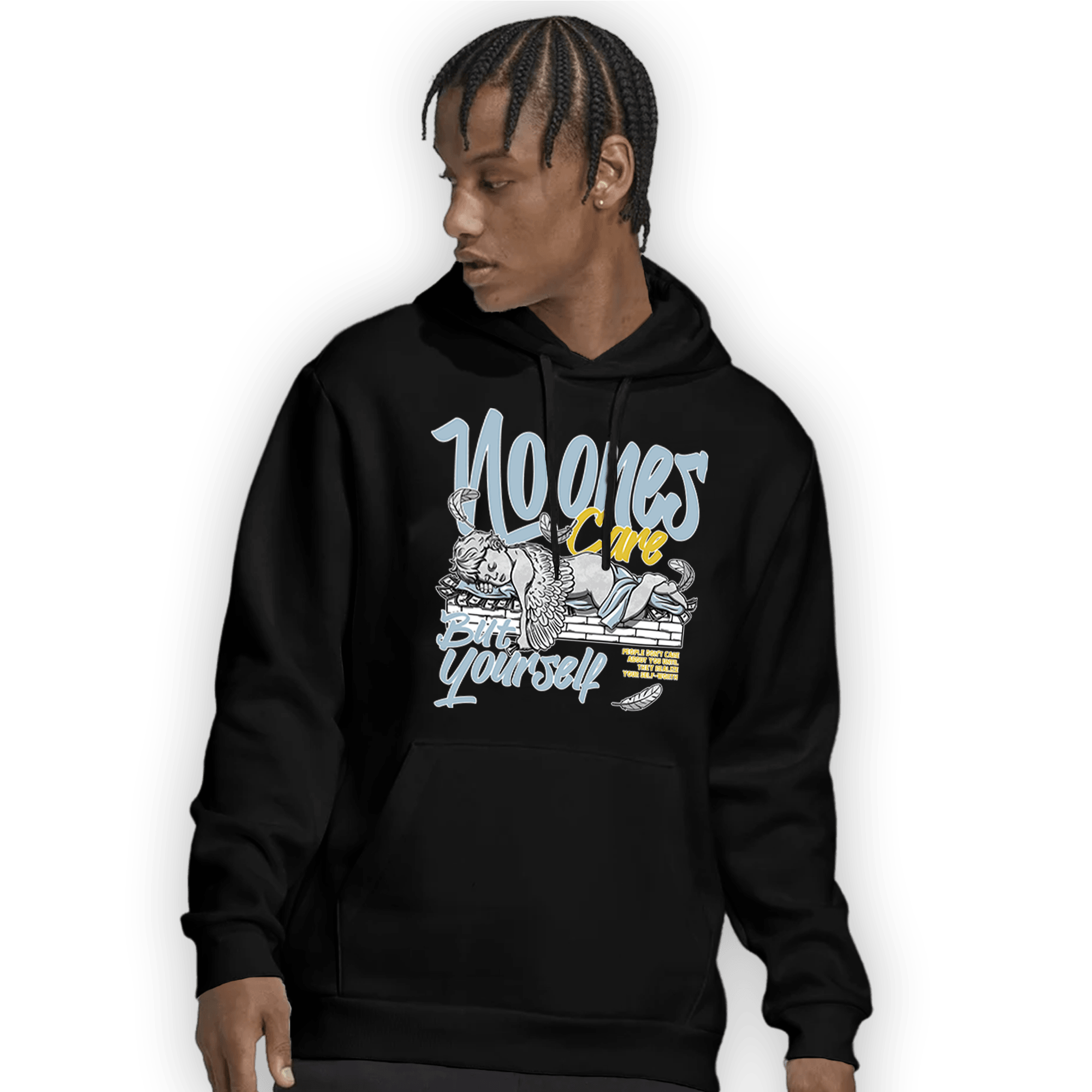 Blue Grey 13s Hoodie Match No Ones Care - NastyJamz