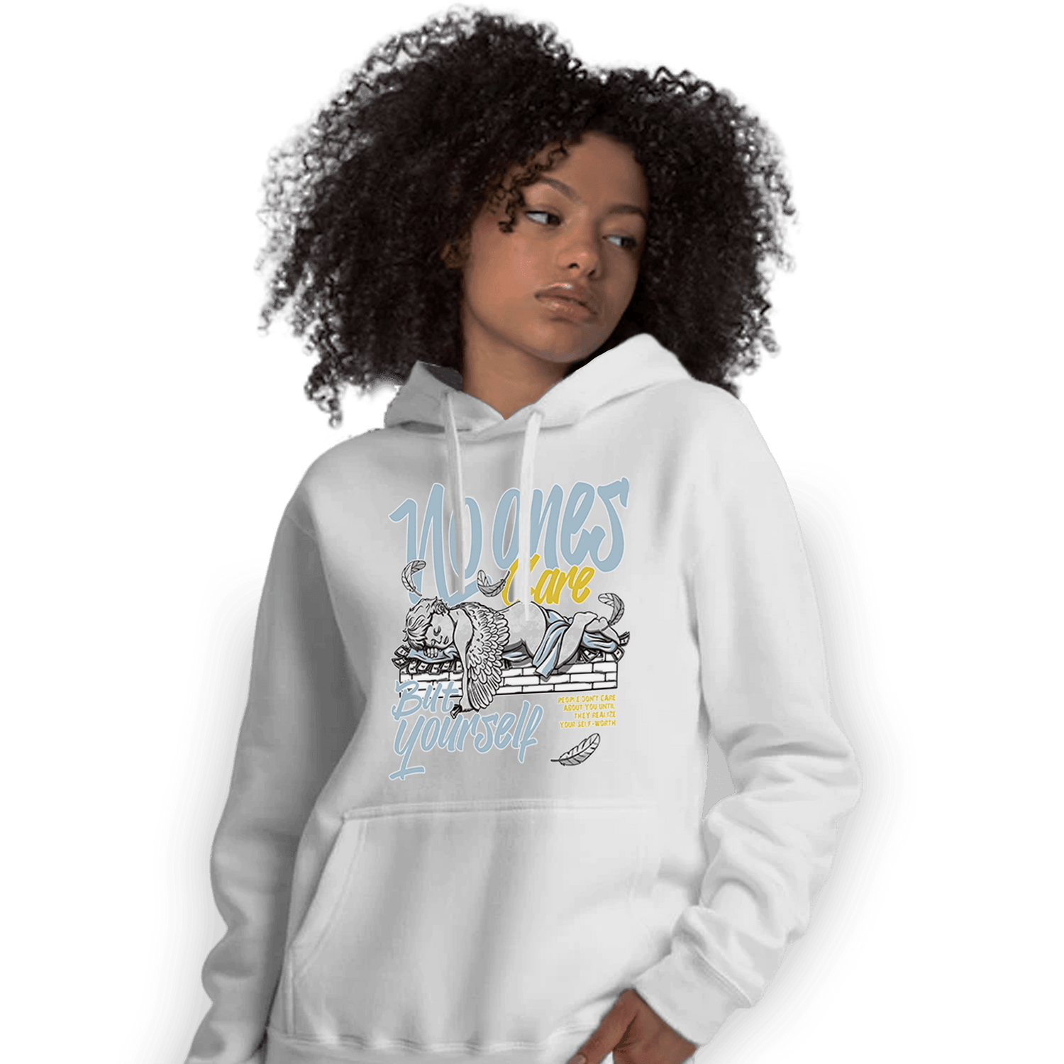 Blue Grey 13s Hoodie Match No Ones Care - NastyJamz