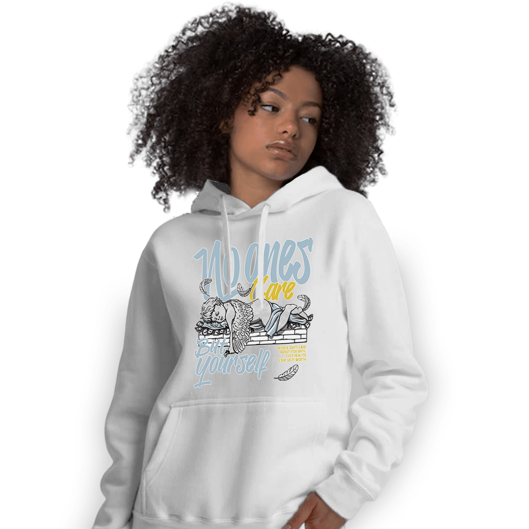 Blue Grey 13s Hoodie Match No Ones Care - NastyJamz