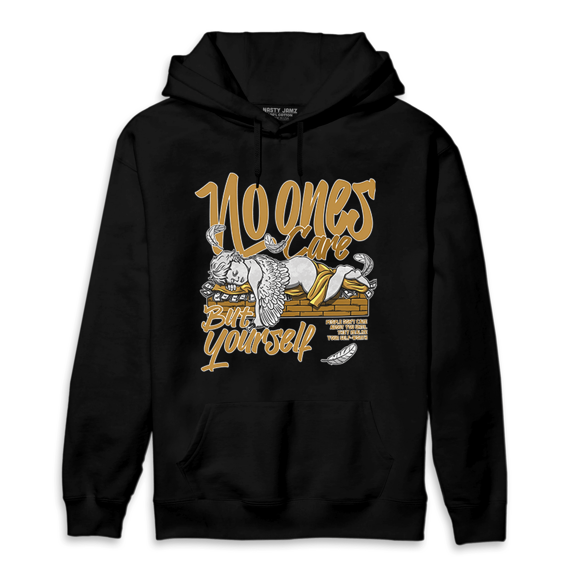 Wheat 13s Hoodie Match No Ones Care - NastyJamz