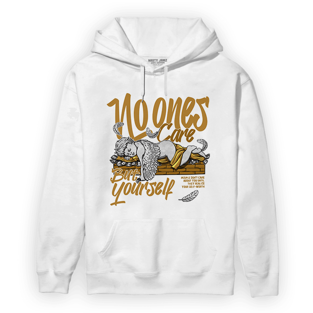 Wheat 13s Hoodie Match No Ones Care - NastyJamz