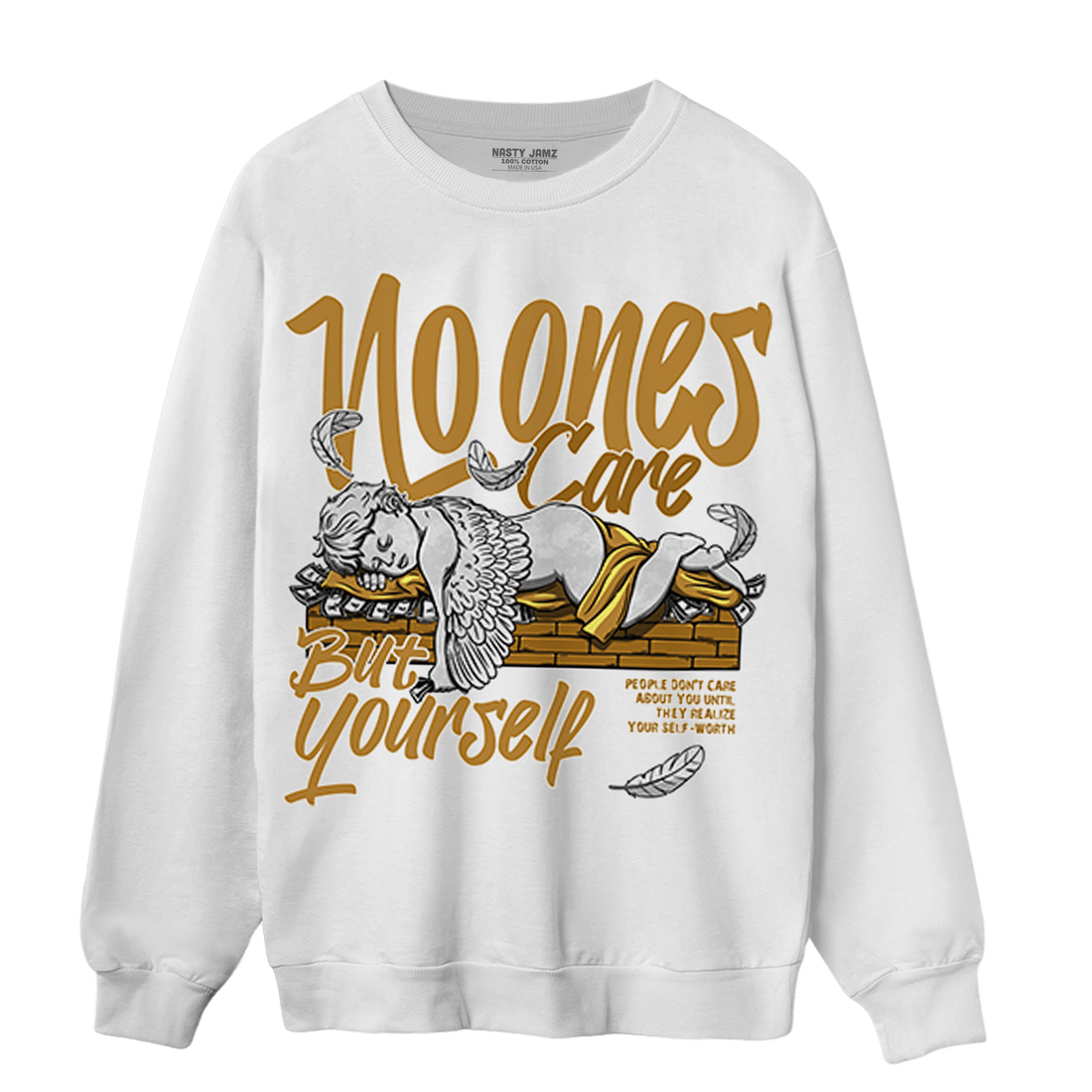 Wheat 13s Sweatshirt Match No Ones Care - NastyJamz