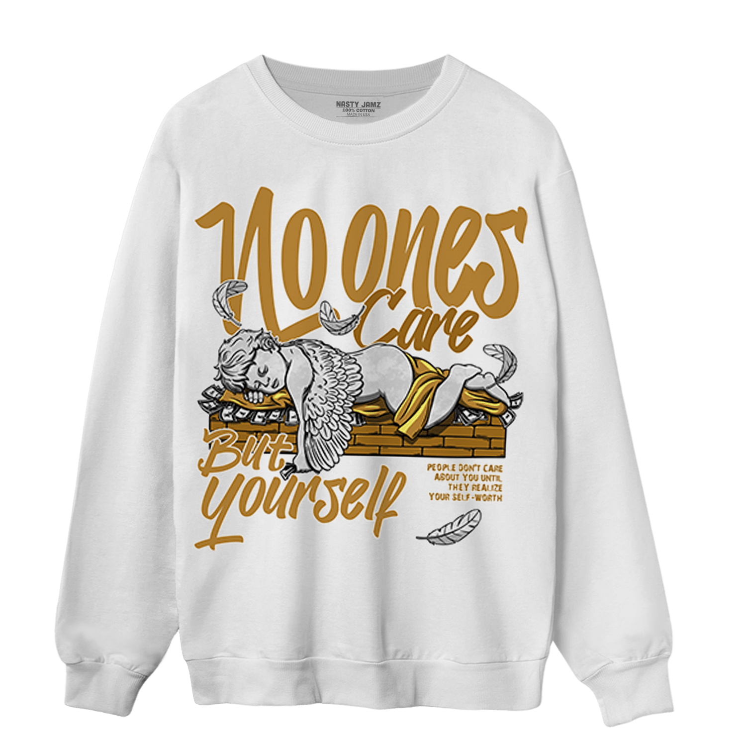 Wheat 13s Sweatshirt Match No Ones Care - NastyJamz