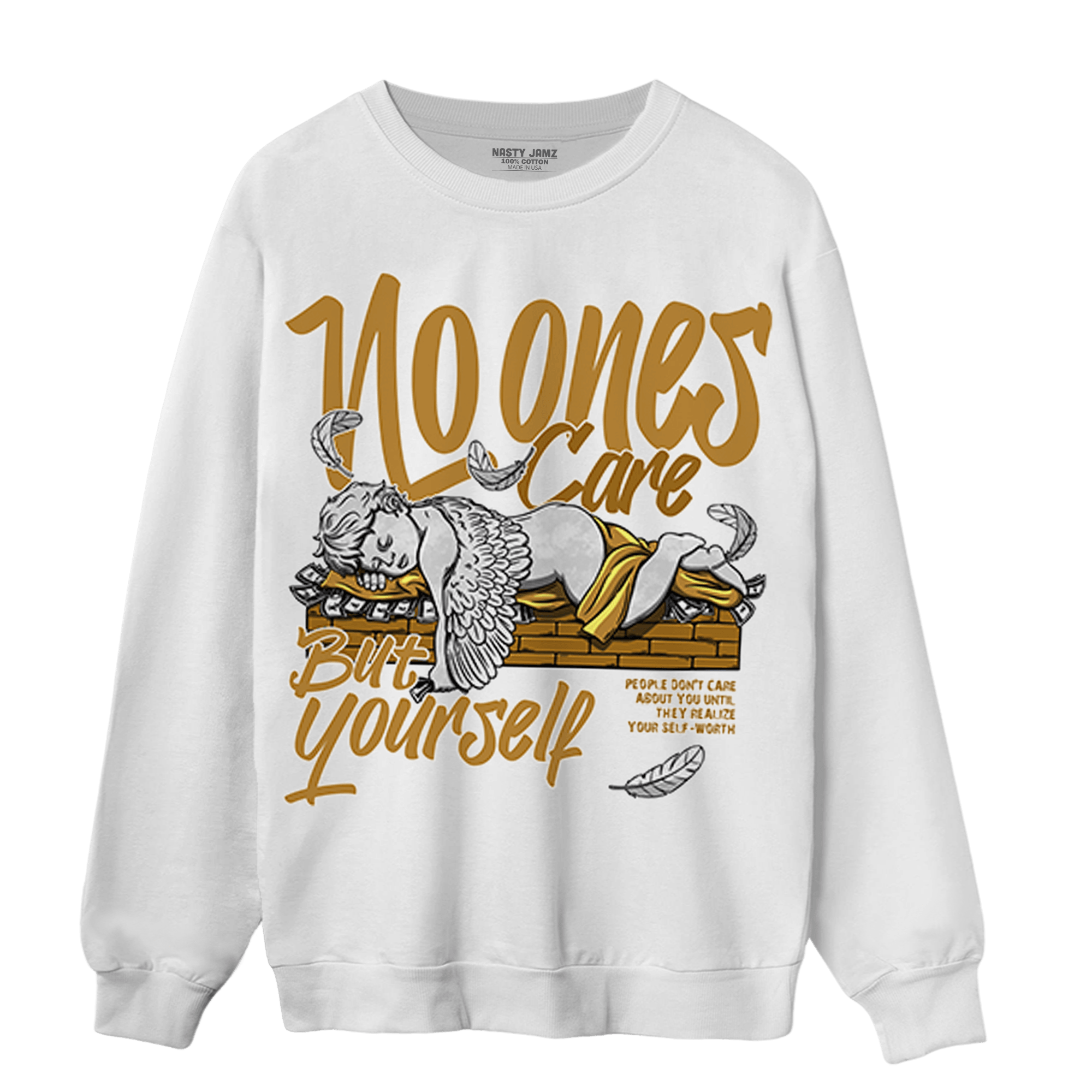 Wheat 13s Sweatshirt Match No Ones Care - NastyJamz