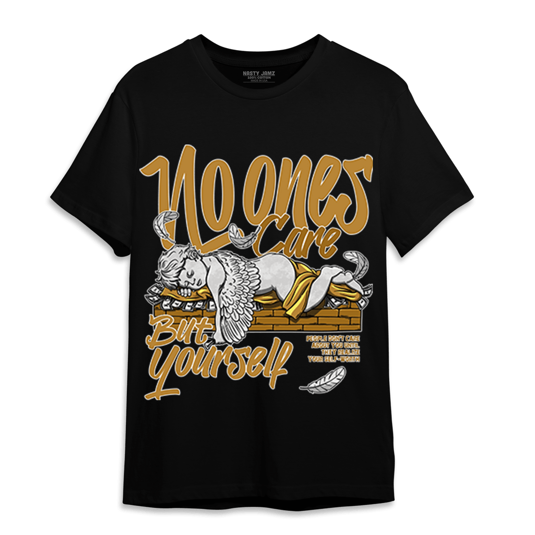 Wheat 13s T Shirt Match No Ones Care - NastyJamz