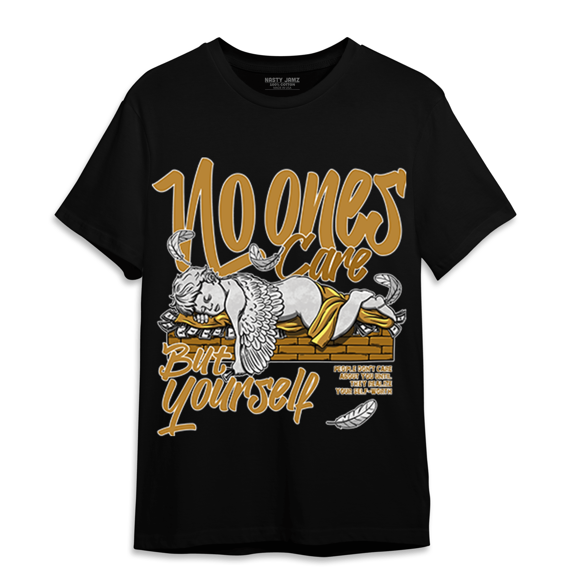 Wheat 13s T Shirt Match No Ones Care - NastyJamz