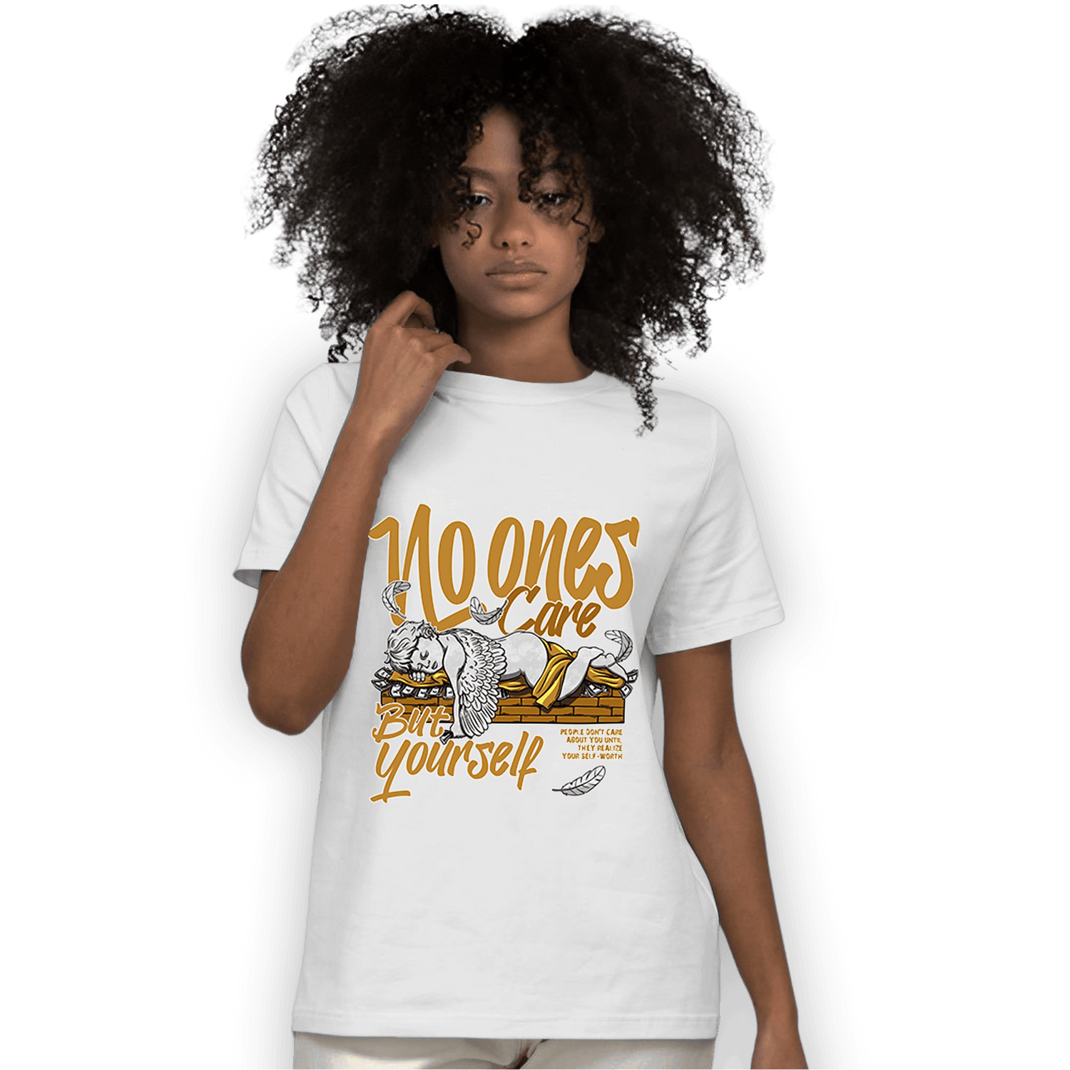 Wheat 13s T Shirt Match No Ones Care - NastyJamz