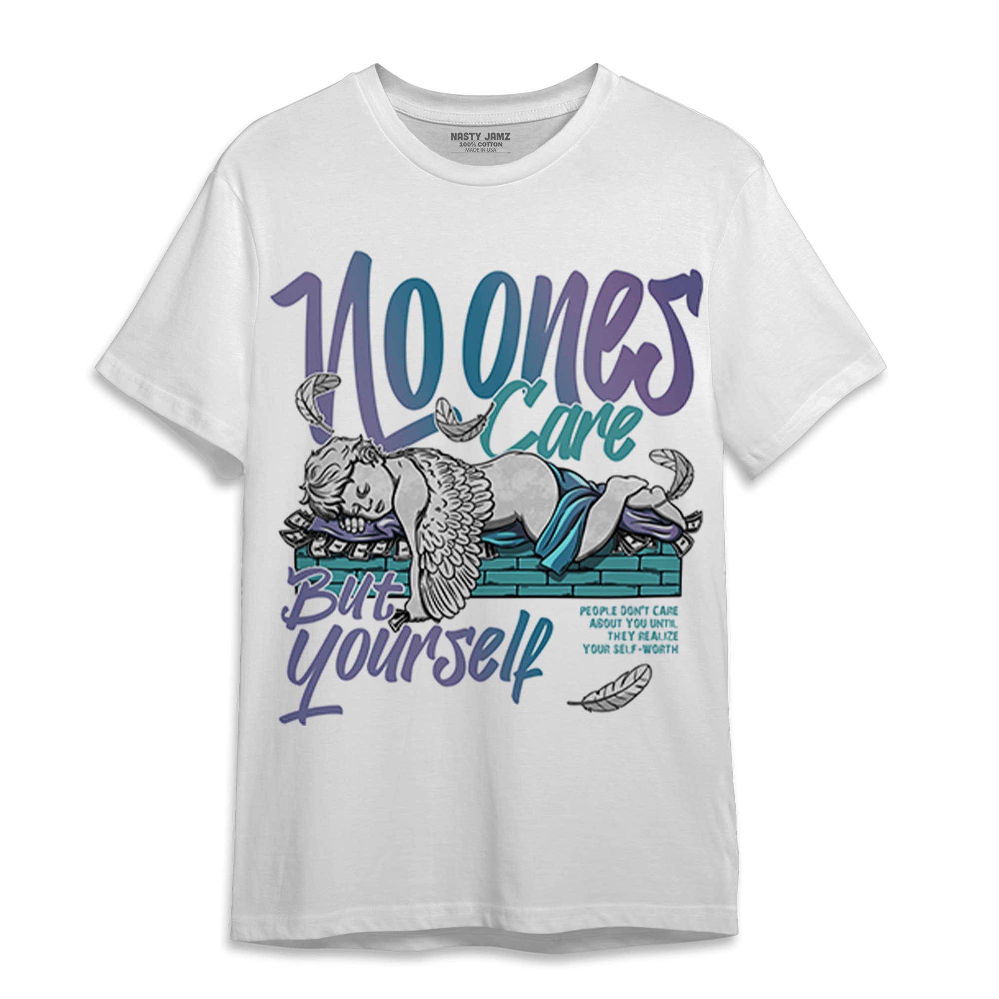 Low Love Letter 14s T Shirt Match No Ones Care - NastyJamz