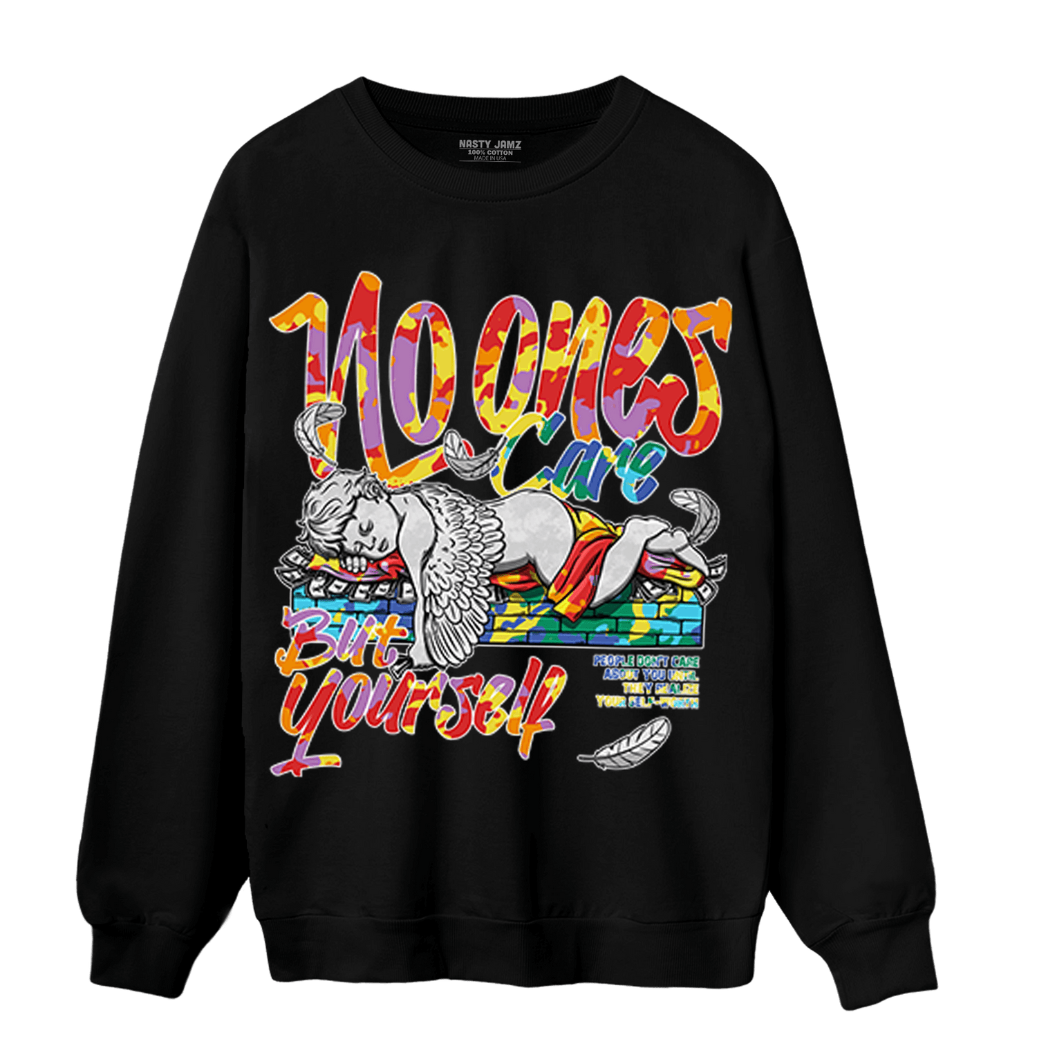 Mid GS Six Championships 1s Sweatshirt Match No Ones Care - NastyJamz