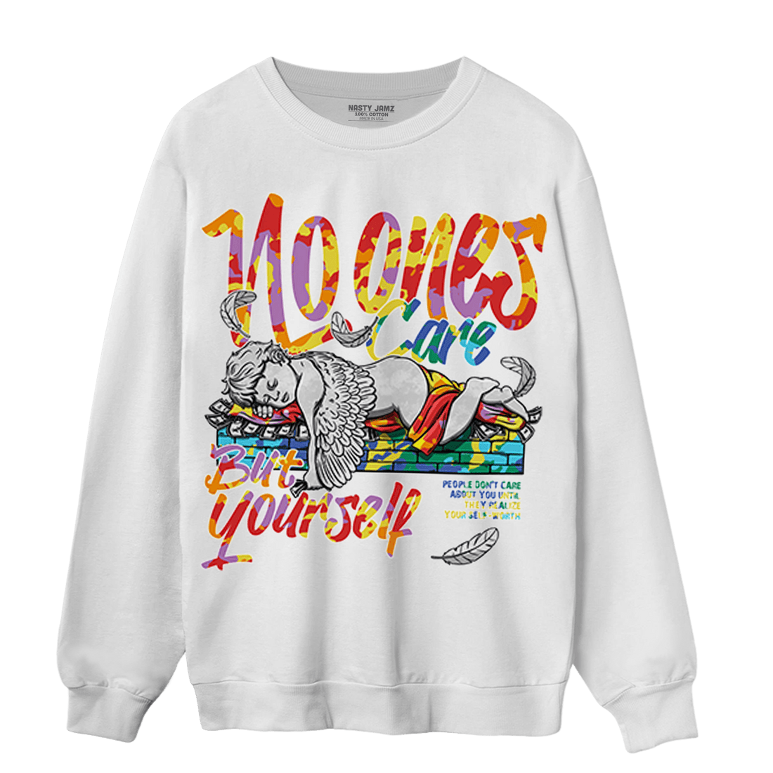 Mid GS Six Championships 1s Sweatshirt Match No Ones Care - NastyJamz