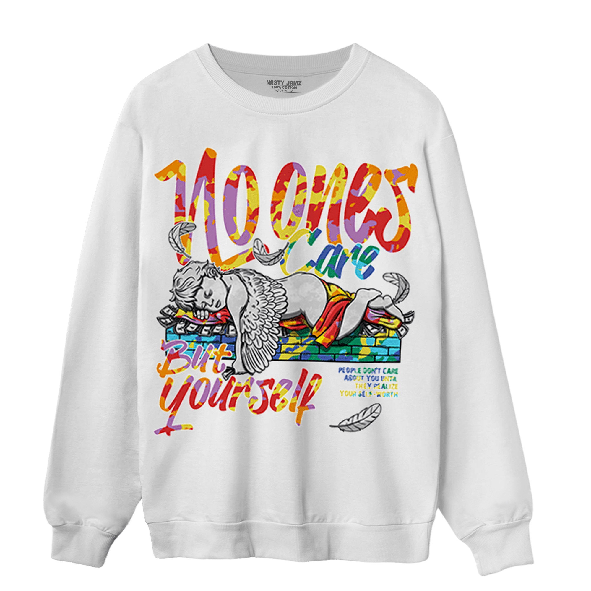 Mid GS Six Championships 1s Sweatshirt Match No Ones Care - NastyJamz