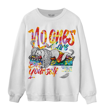 Mid GS Six Championships 1s Sweatshirt Match No Ones Care - NastyJamz