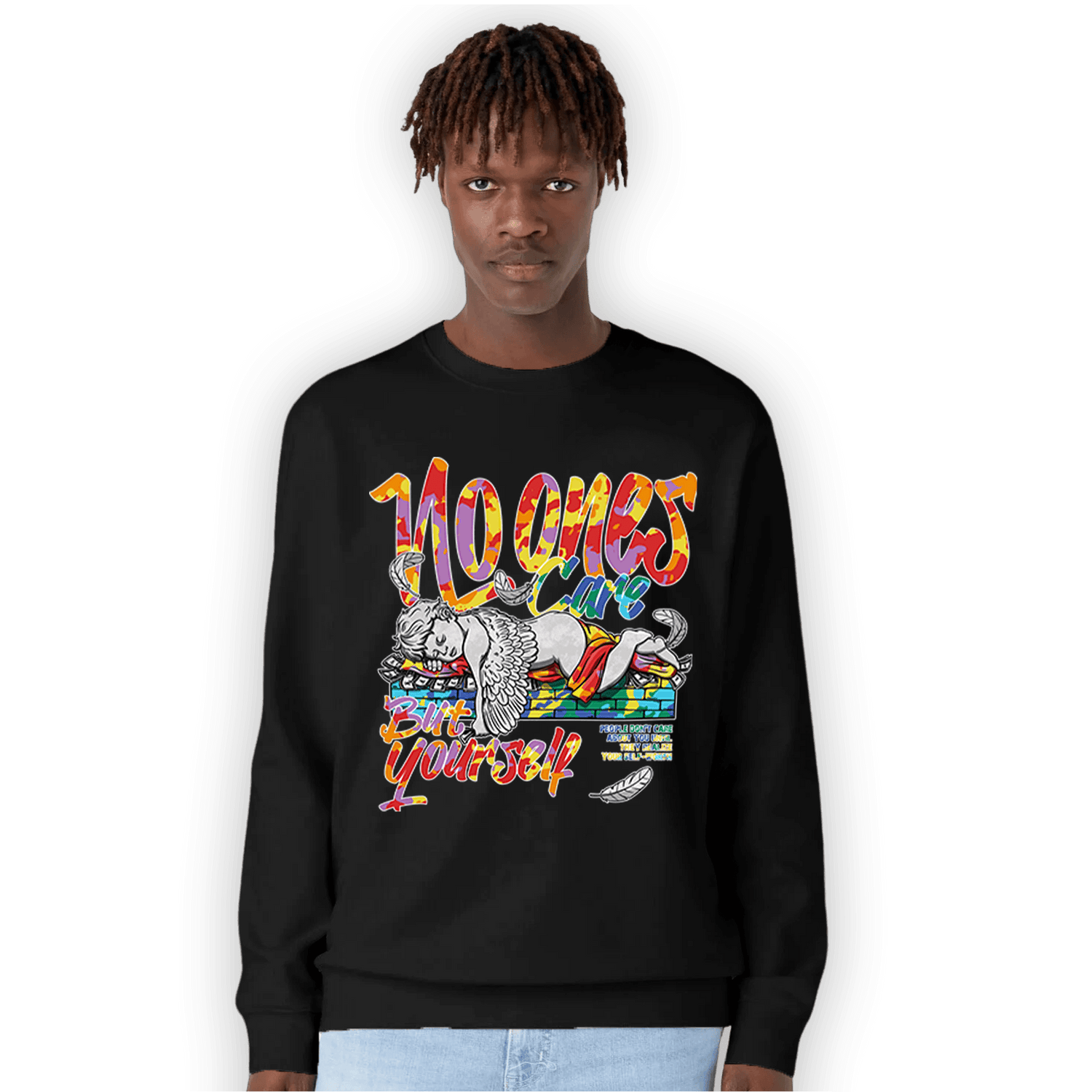 Mid GS Six Championships 1s Sweatshirt Match No Ones Care - NastyJamz
