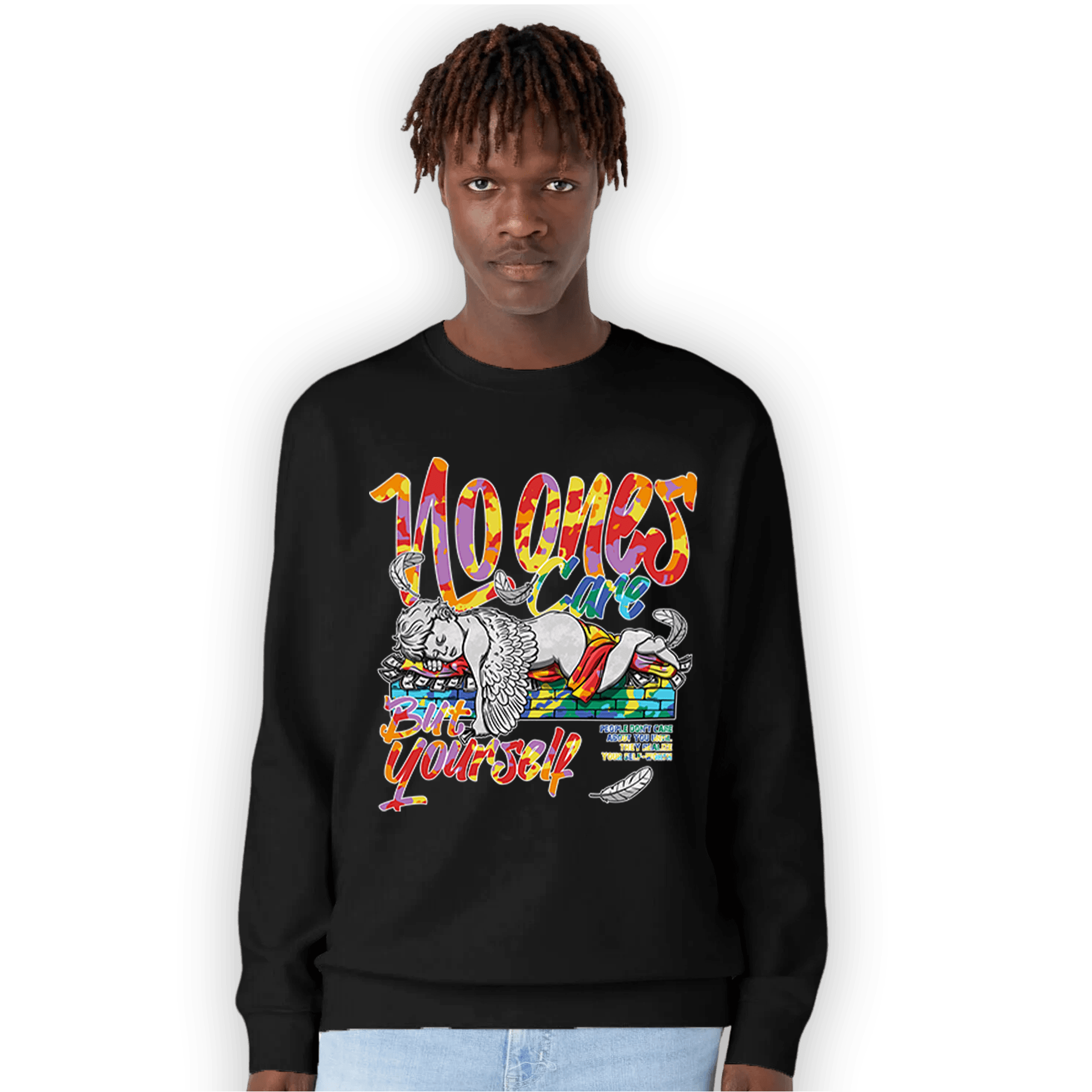 Mid GS Six Championships 1s Sweatshirt Match No Ones Care - NastyJamz