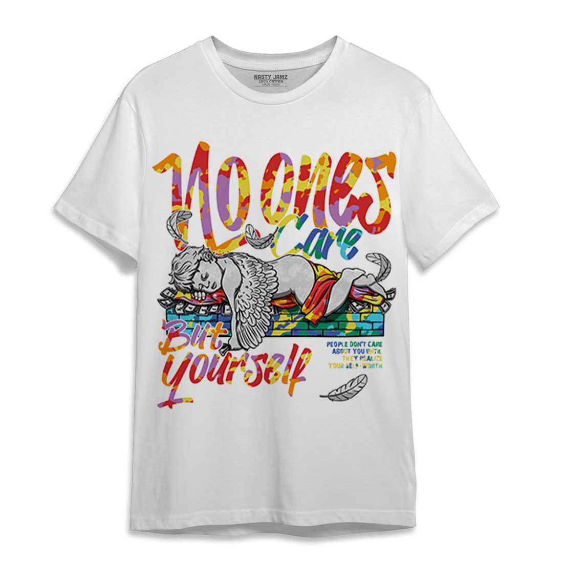 Mid GS Six Championships 1s T Shirt Match No Ones Care - NastyJamz