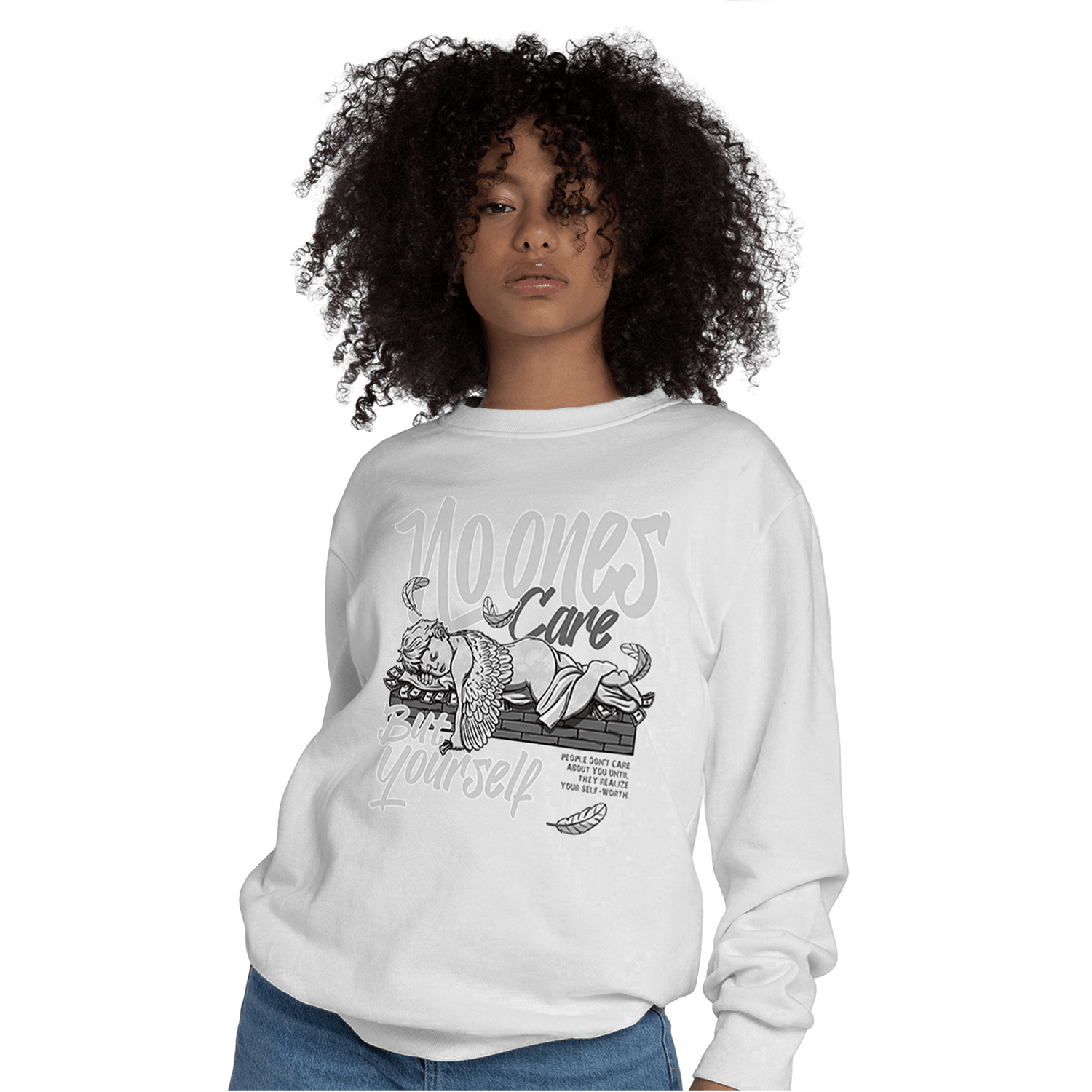 Retro High OG Black White 1s Sweatshirt Match No Ones Care - NastyJamz