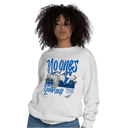 Royal Reimagined 1s Sweatshirt Match No Ones Care - NastyJamz