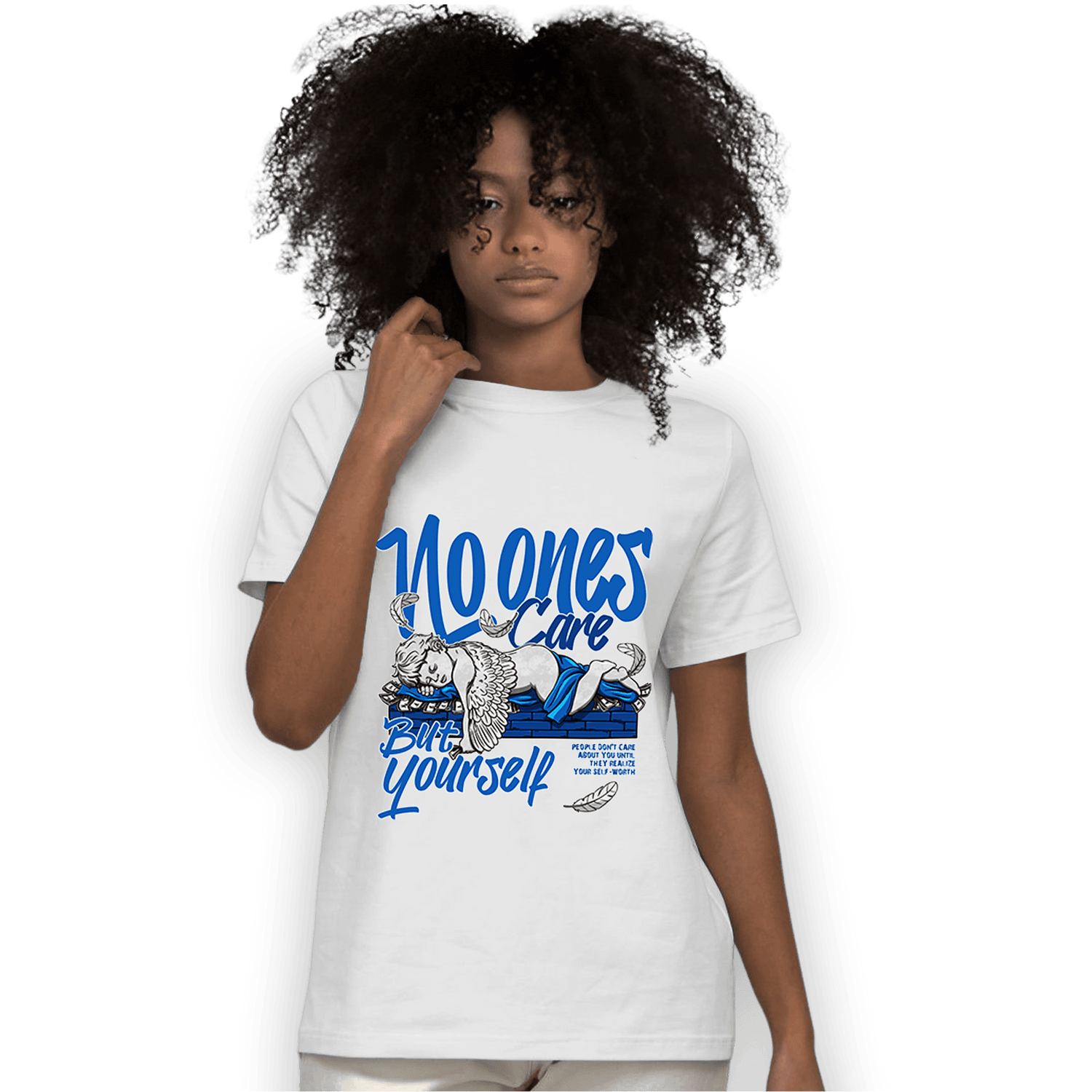 Royal Reimagined 1s T Shirt Match No Ones Care - NastyJamz