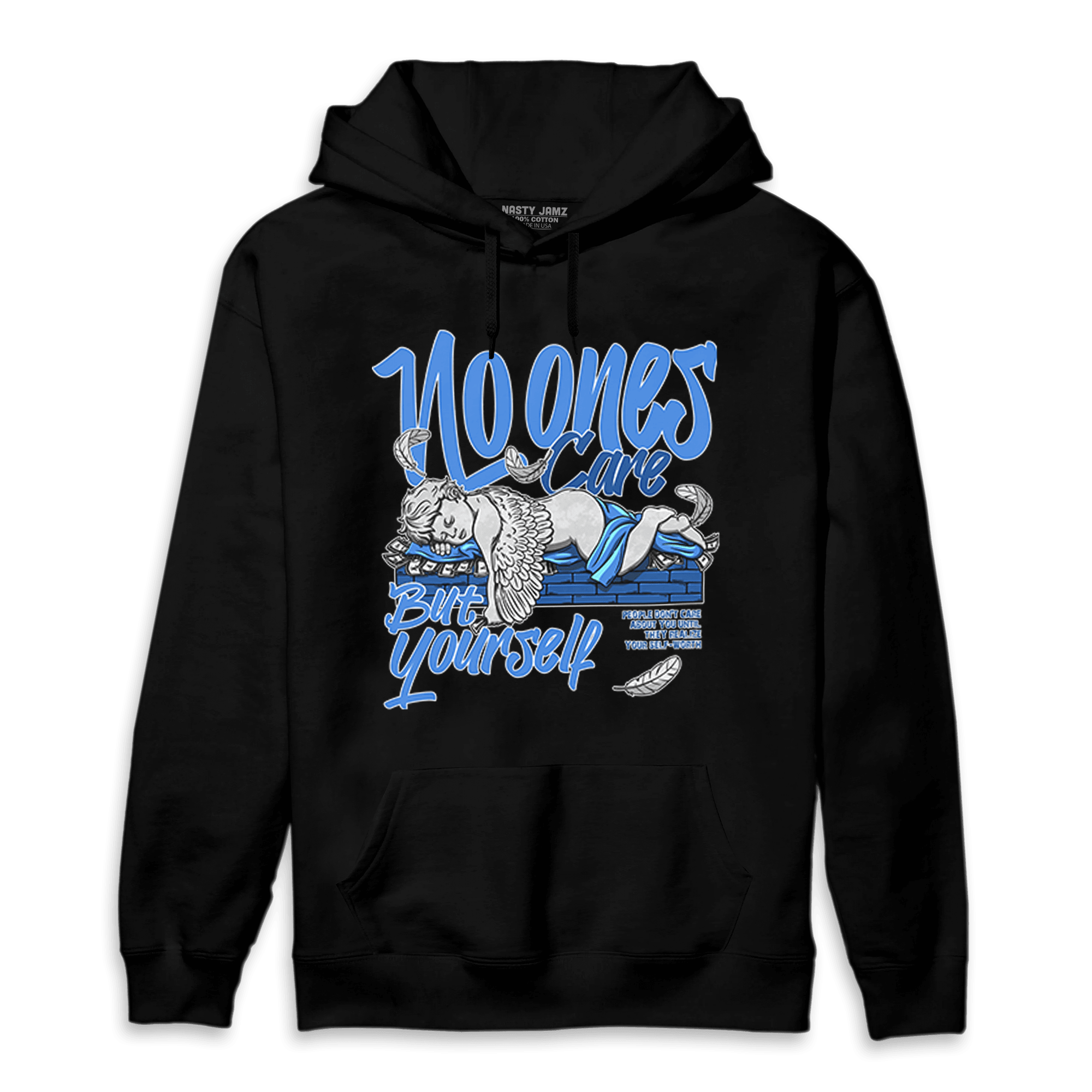 University Blue Toe 1s Hoodie Match No Ones Care - NastyJamz