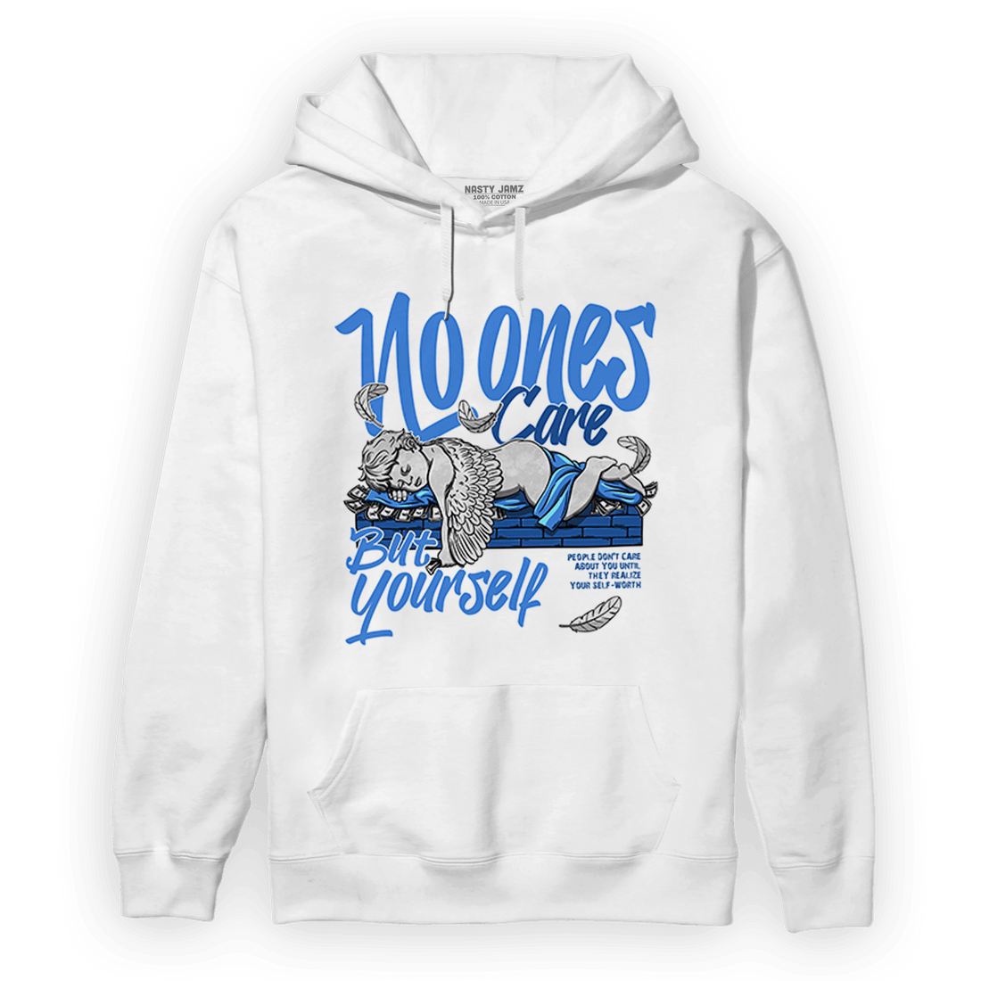 University Blue Toe 1s Hoodie Match No Ones Care - NastyJamz