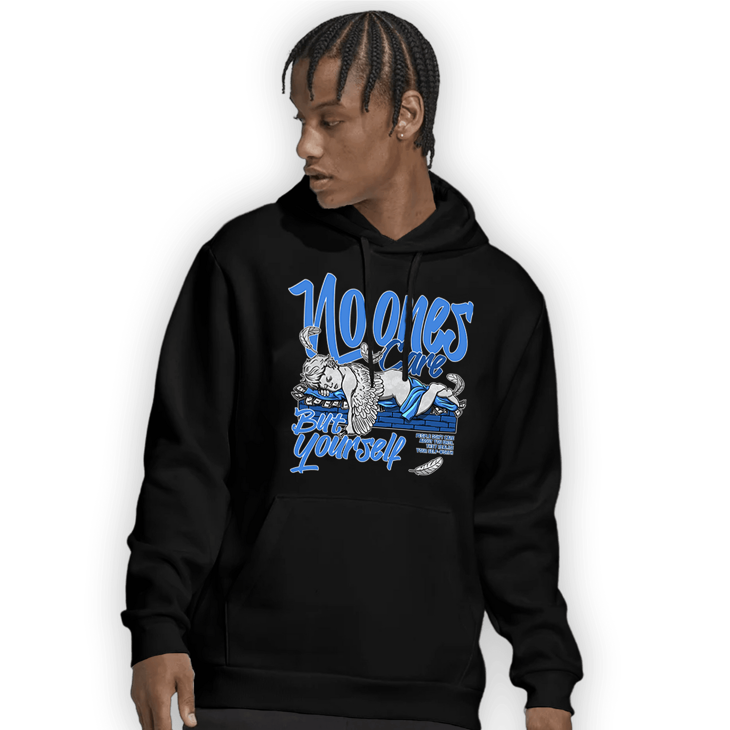 University Blue Toe 1s Hoodie Match No Ones Care - NastyJamz