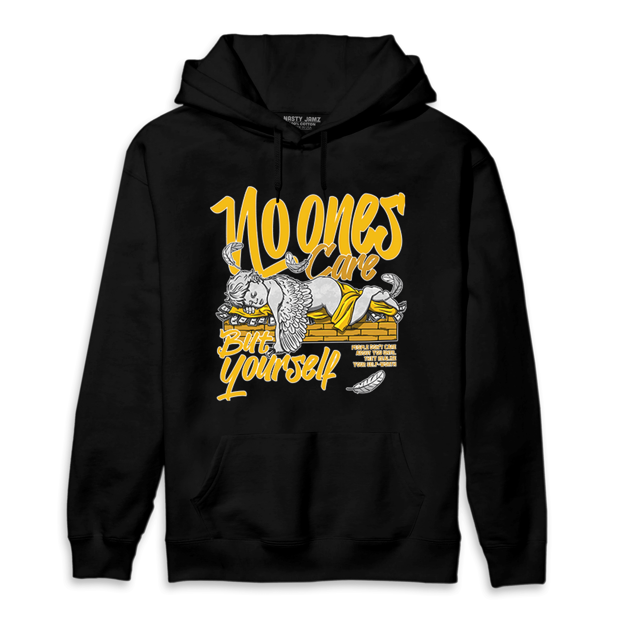 Yellow Ochre 1s Hoodie Match No Ones Care - NastyJamz