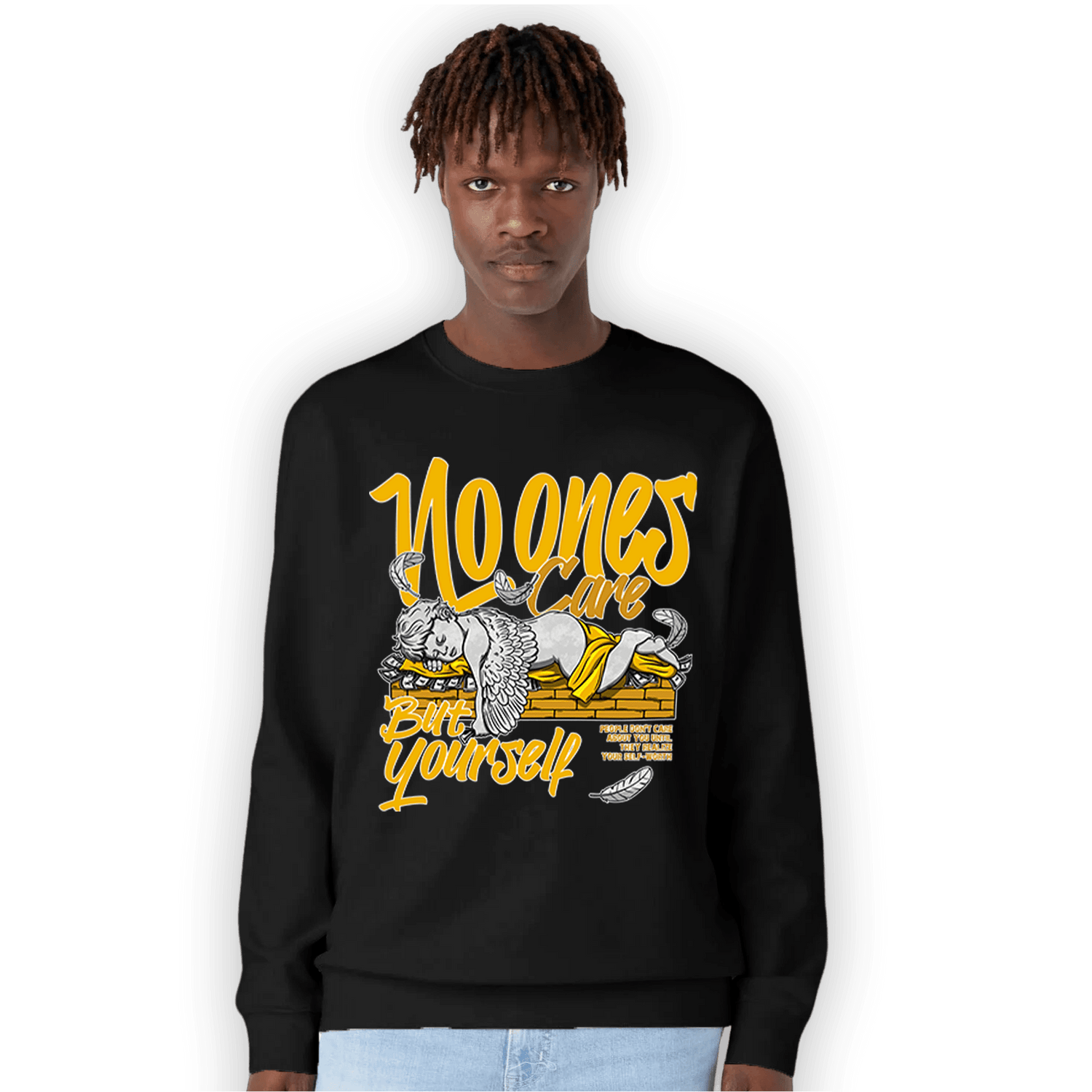 Yellow Ochre 1s Sweatshirt Match No Ones Care - NastyJamz