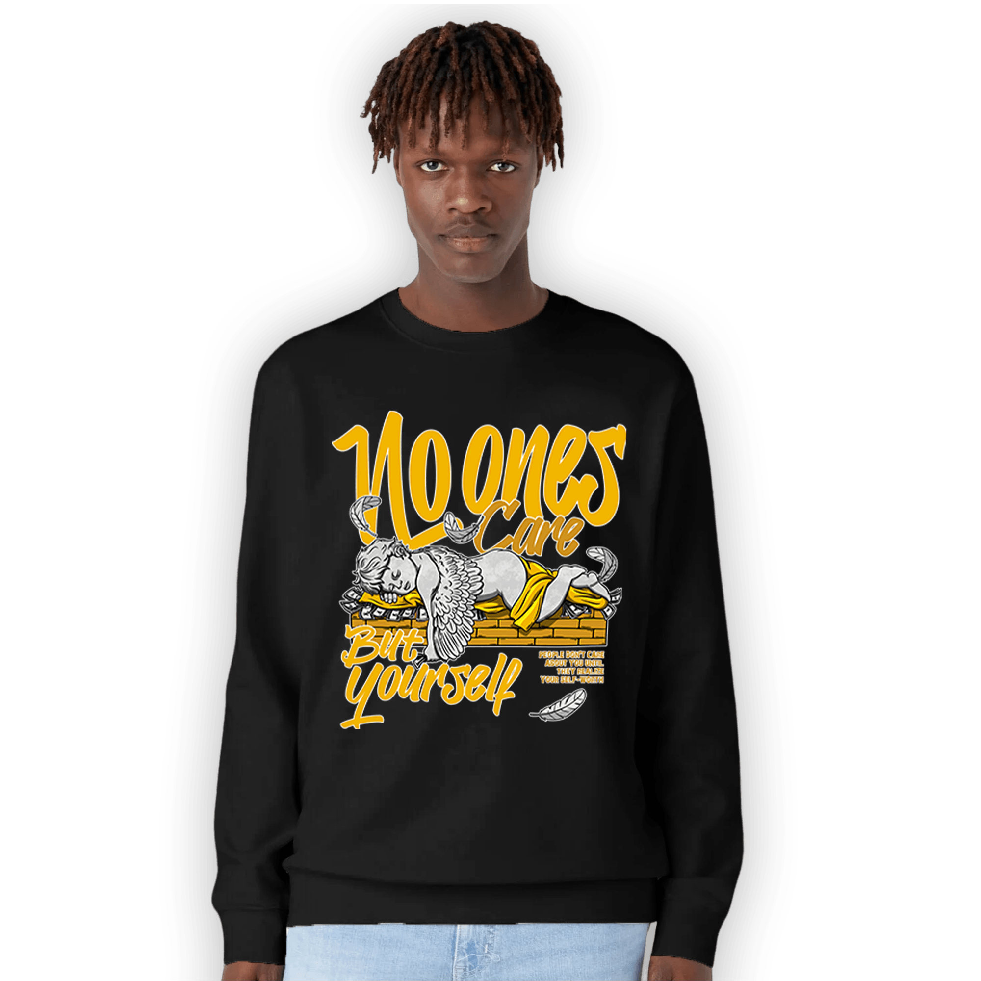 Yellow Ochre 1s Sweatshirt Match No Ones Care - NastyJamz