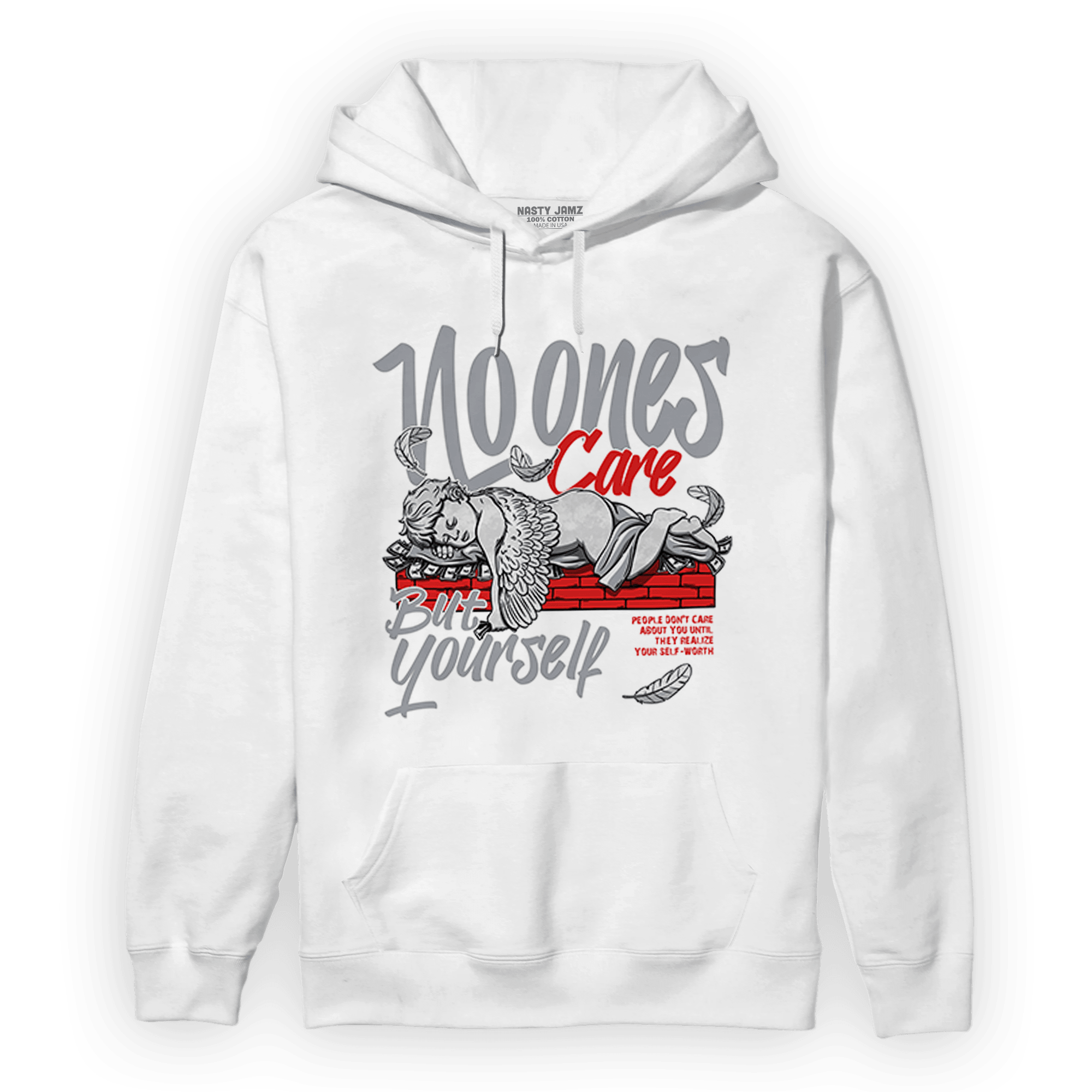 Bred Reimagined 4s Hoodie Match No Ones Care - NastyJamz