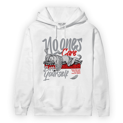 Bred Reimagined 4s Hoodie Match No Ones Care - NastyJamz