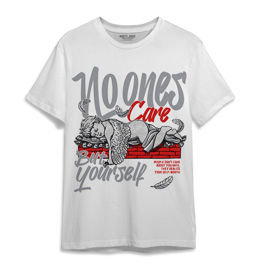 Bred Reimagined 4s T Shirt Match No Ones Care - NastyJamz