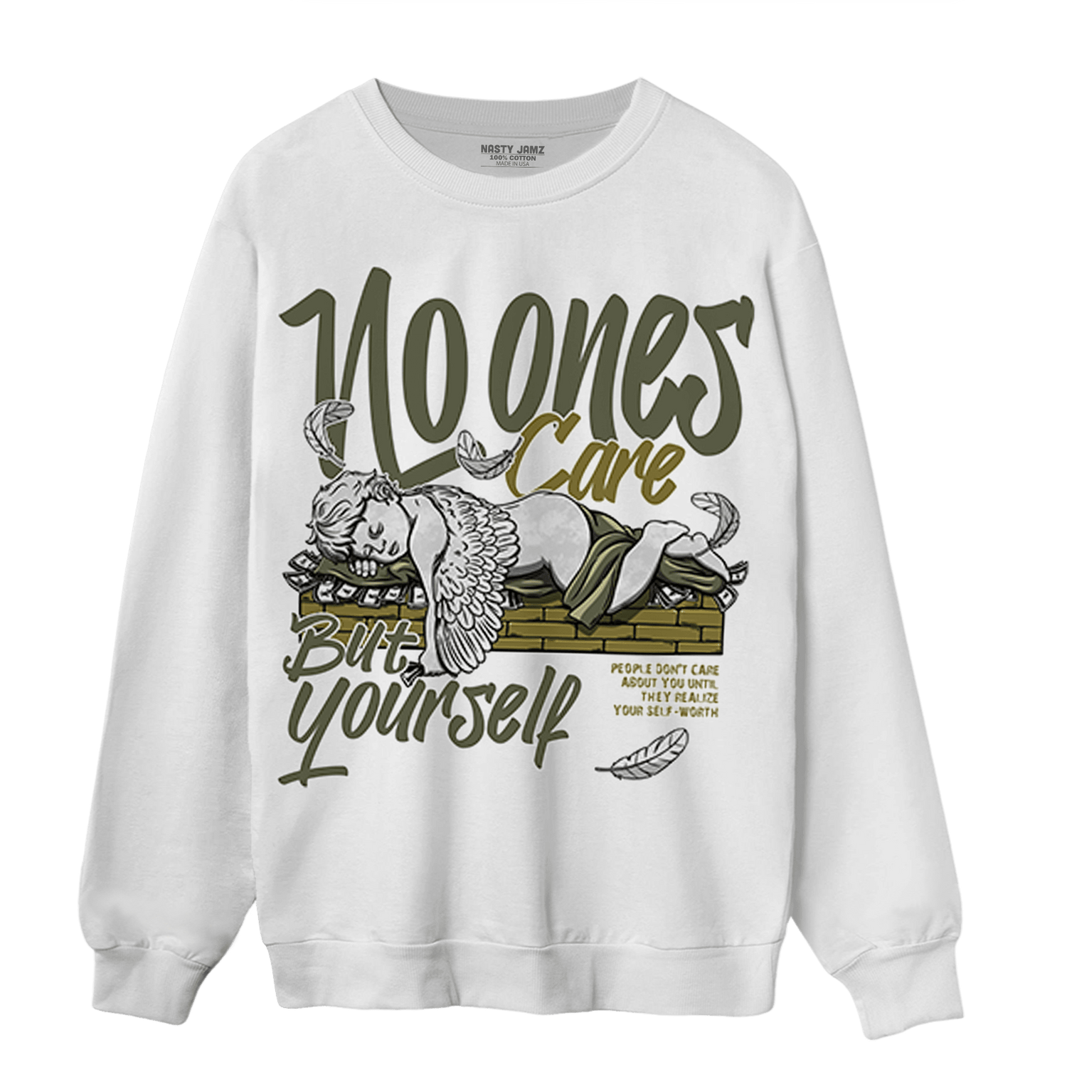 SE Craft Medium Olive 4s Sweatshirt Match No Ones Care - NastyJamz