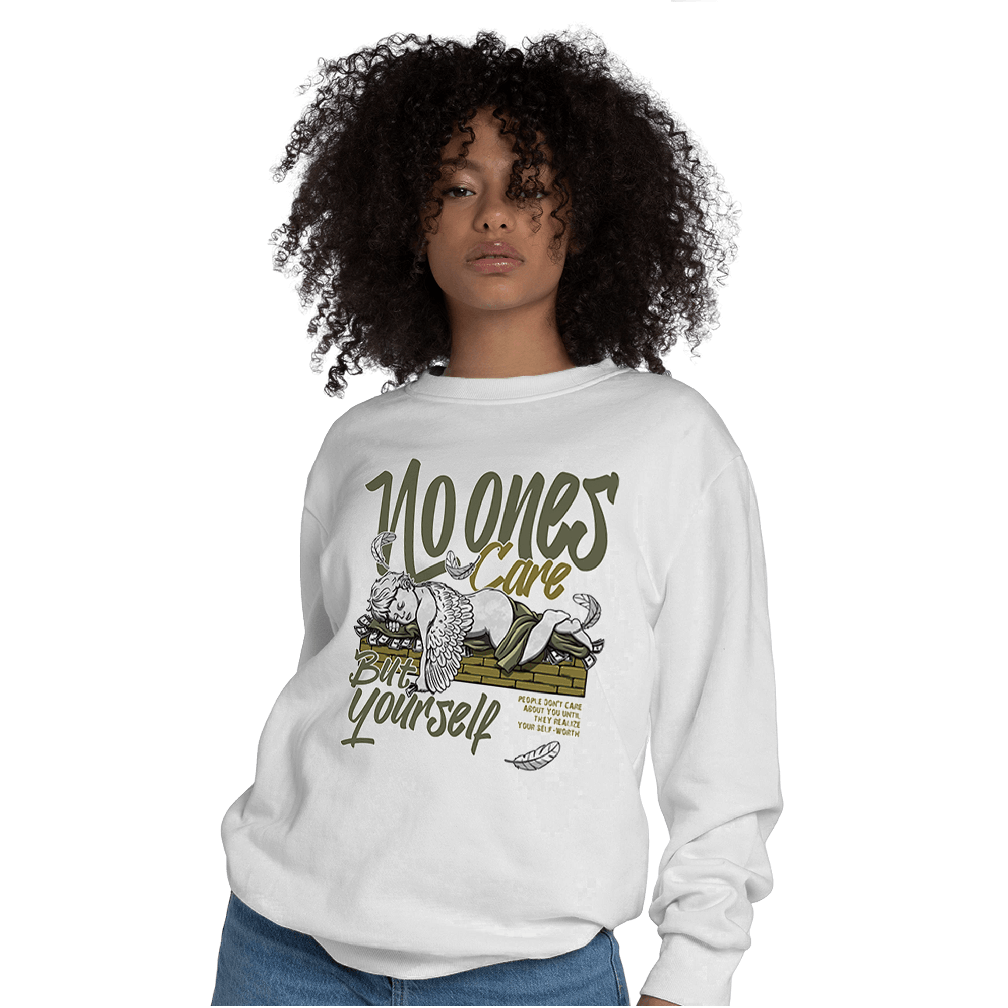 SE Craft Medium Olive 4s Sweatshirt Match No Ones Care - NastyJamz