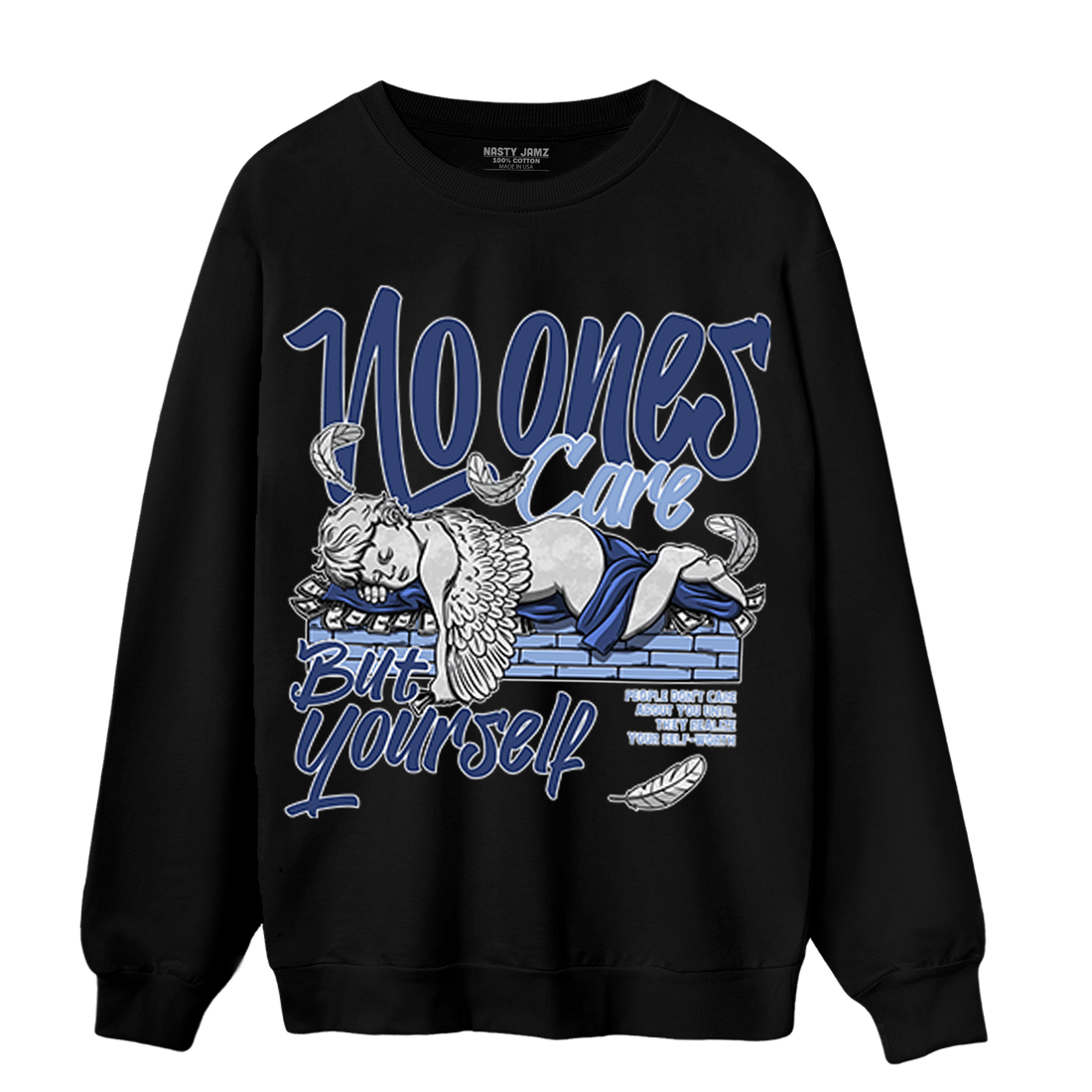 Midnight Navy 5s Sweatshirt Match No Ones Care - NastyJamz